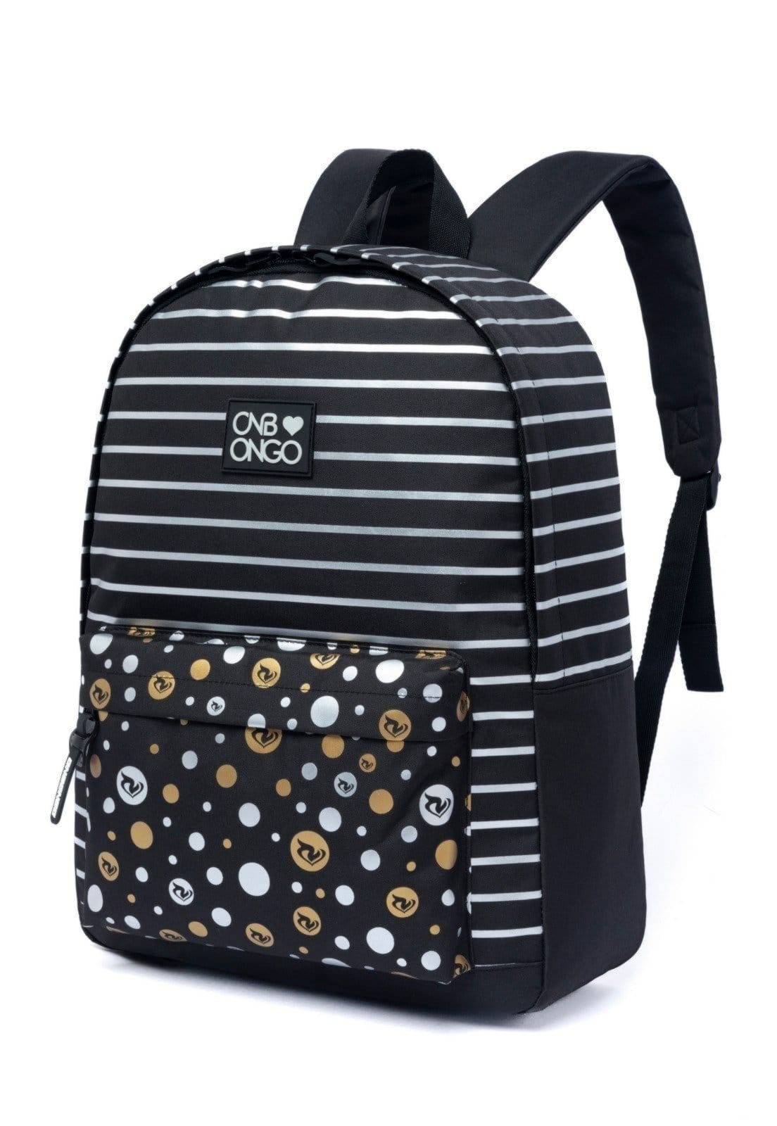 Vista 2 Mochila Onbongo Casual Moderna Escolar Notebook Onbongo preto