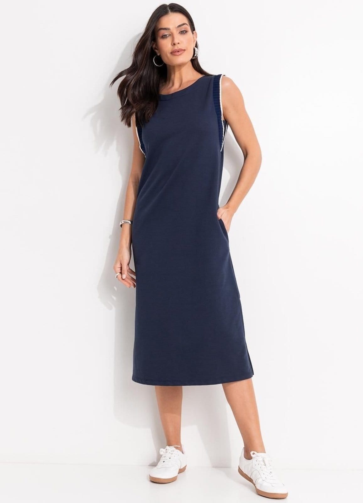 Vista principal Vestido Em Moletom Quintess Quintess azul