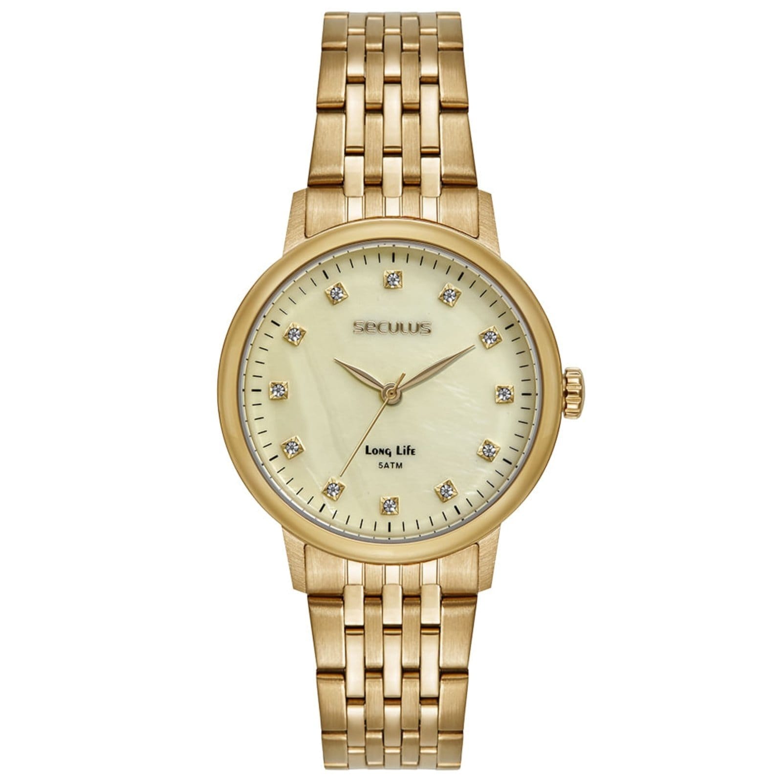 Vista principal Relógio Feminino Seculus Analógico Clássico Seculus dourado