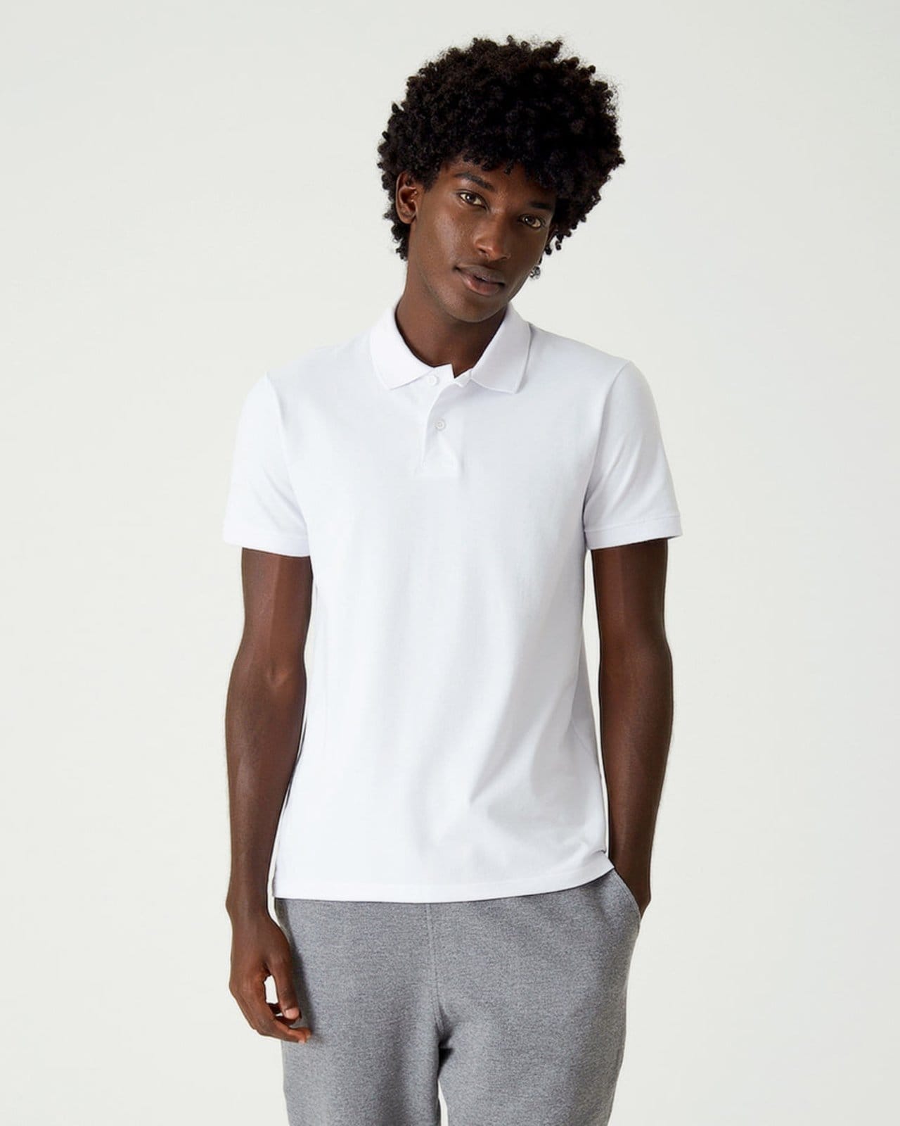 Camisa Polo Básica Masculina Gola Esporte Piquet Stretch