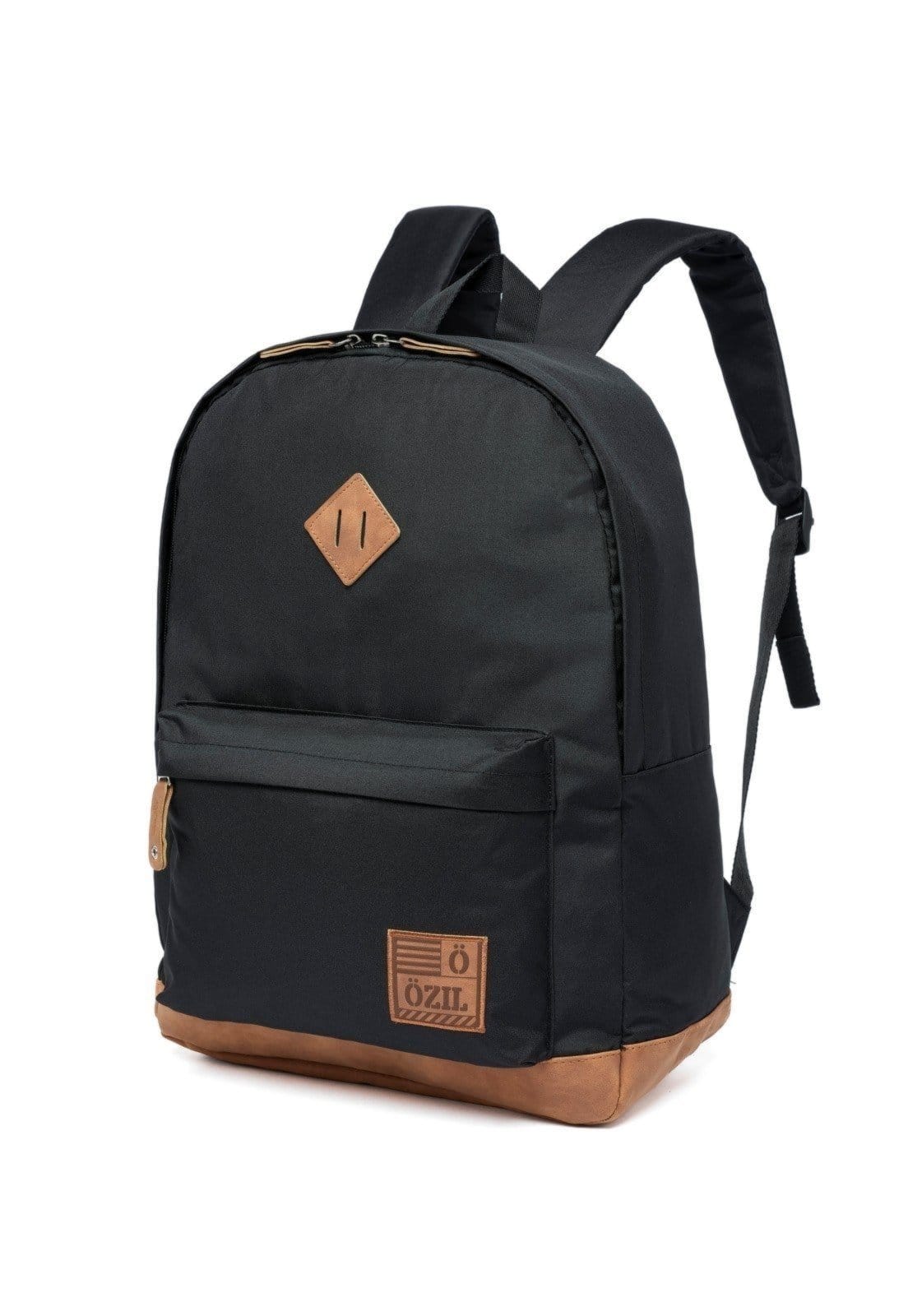 Vista 2 Mochila Masculina Faculdade Trabalho Bolsa Resistente Casual Espaçosa Ozil preto