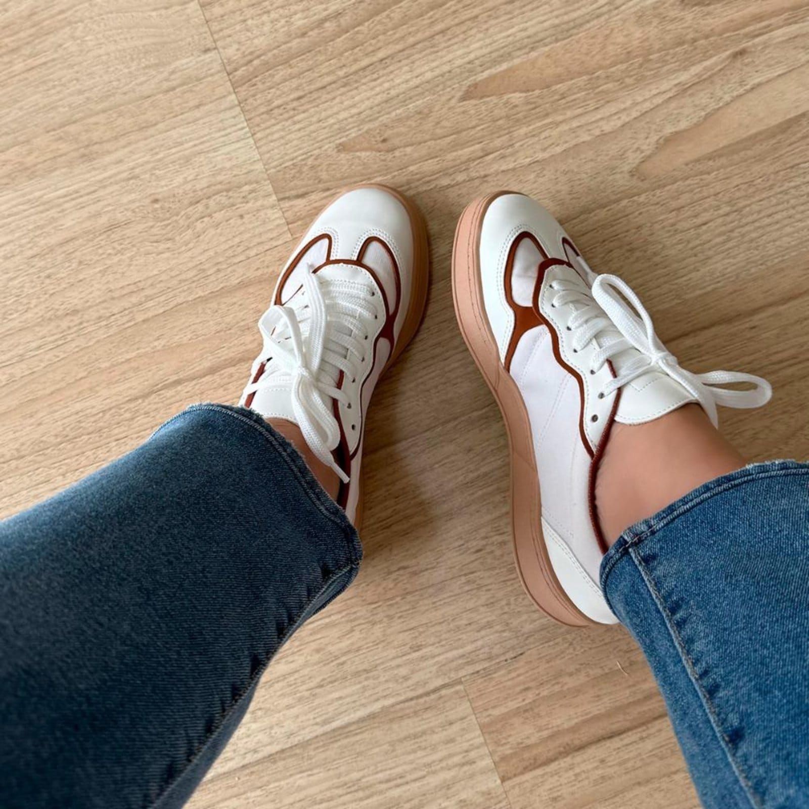 Vista 2 Tênis Flatform Penny Damannu Shoes branco