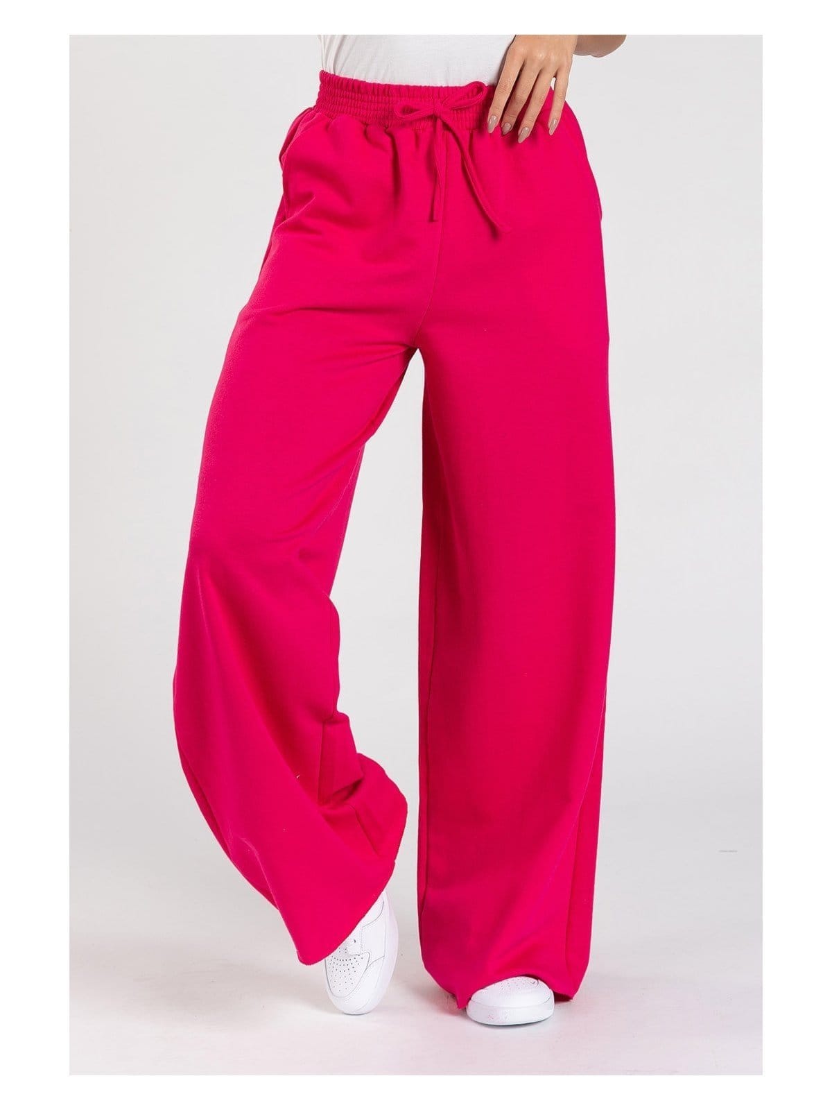 Vista principal Calça Moletinho Wide Leg Tai Feminina Meu Jeans pink
