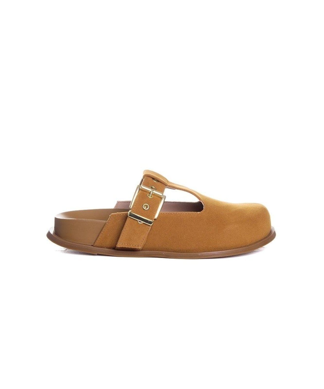 Tamanco Flatform Pixolé Fivela Whisky
