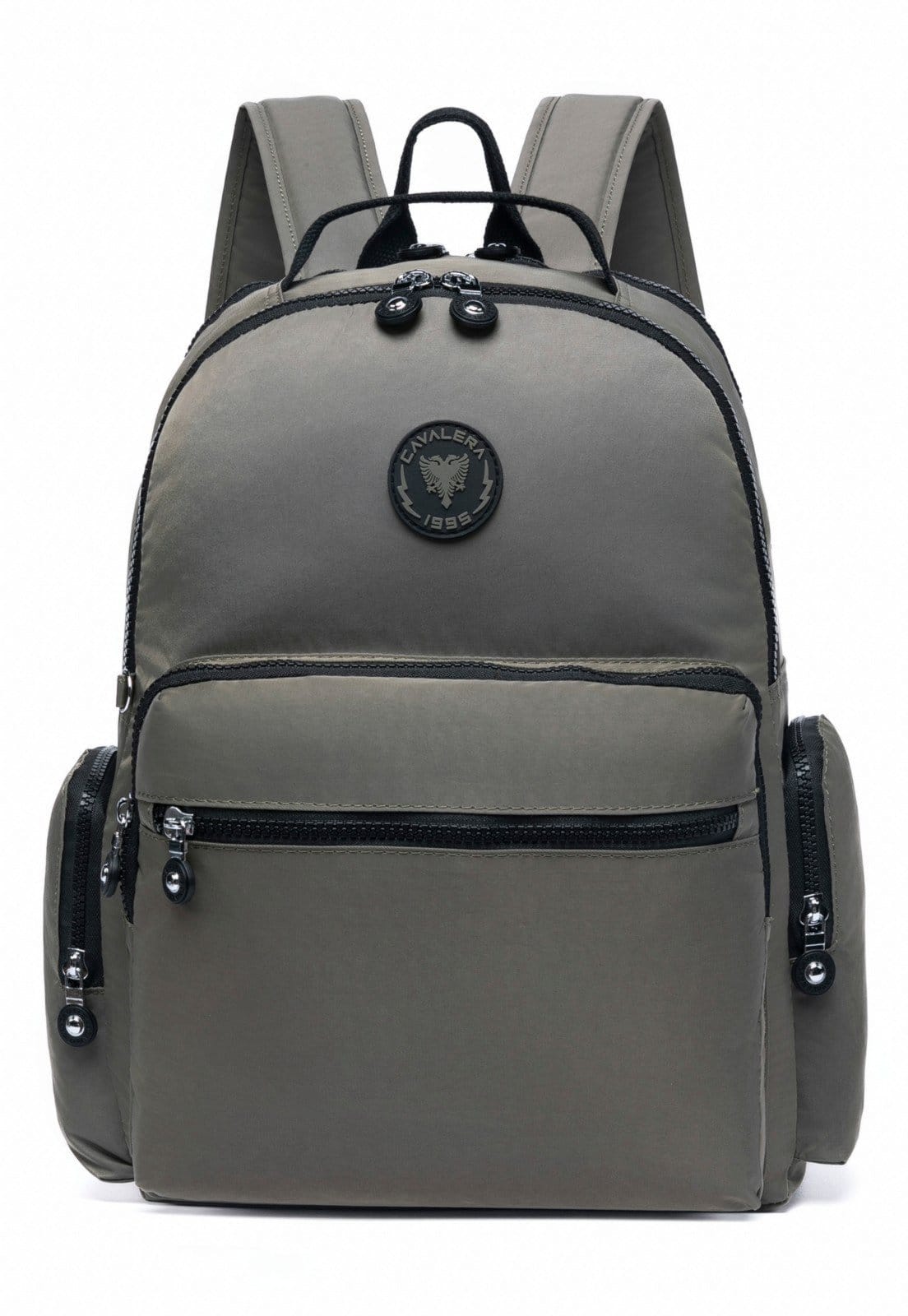 Vista principal Mochila Bolsa Feminina Cavalera Trabalho Resistente Escolar Reforçada Cavalera cinza