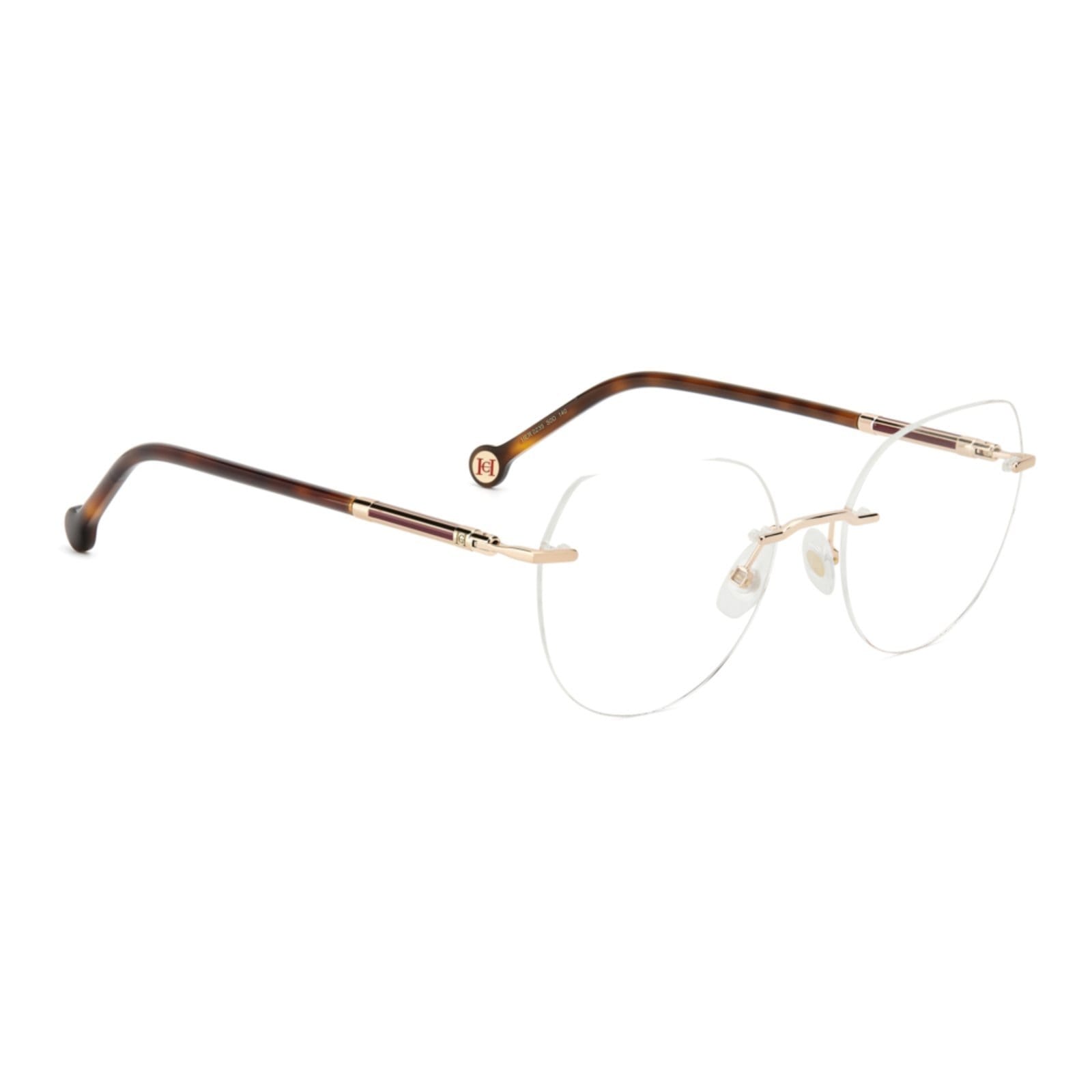 Vista 2 Armação de Óculos Carolina Herrera Her 0235 S0D Carolina Herrera dourado