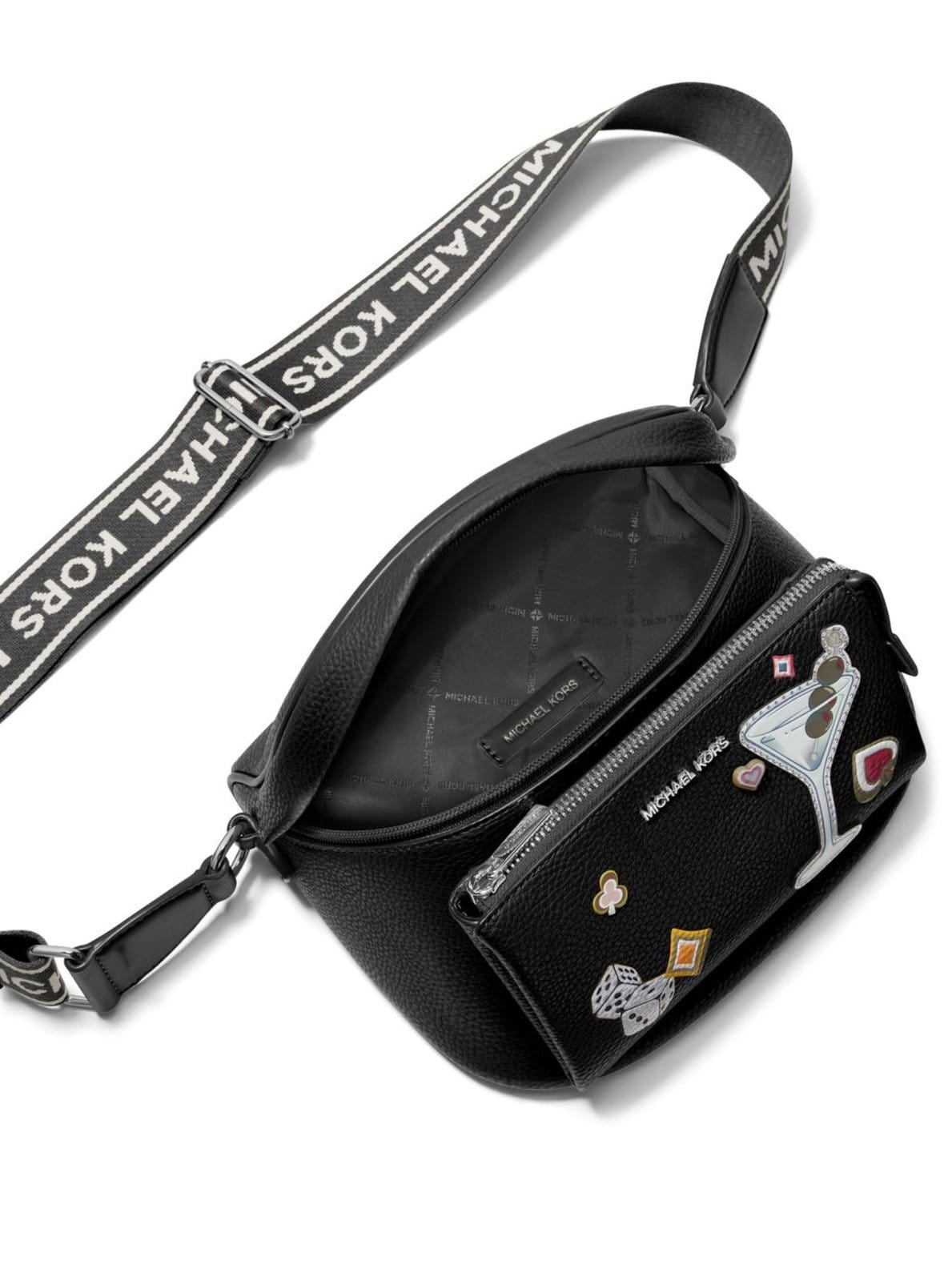 Vista 2 Bolsa Transversal Slater Média 35F5S04M8V001 Michael Kors preto