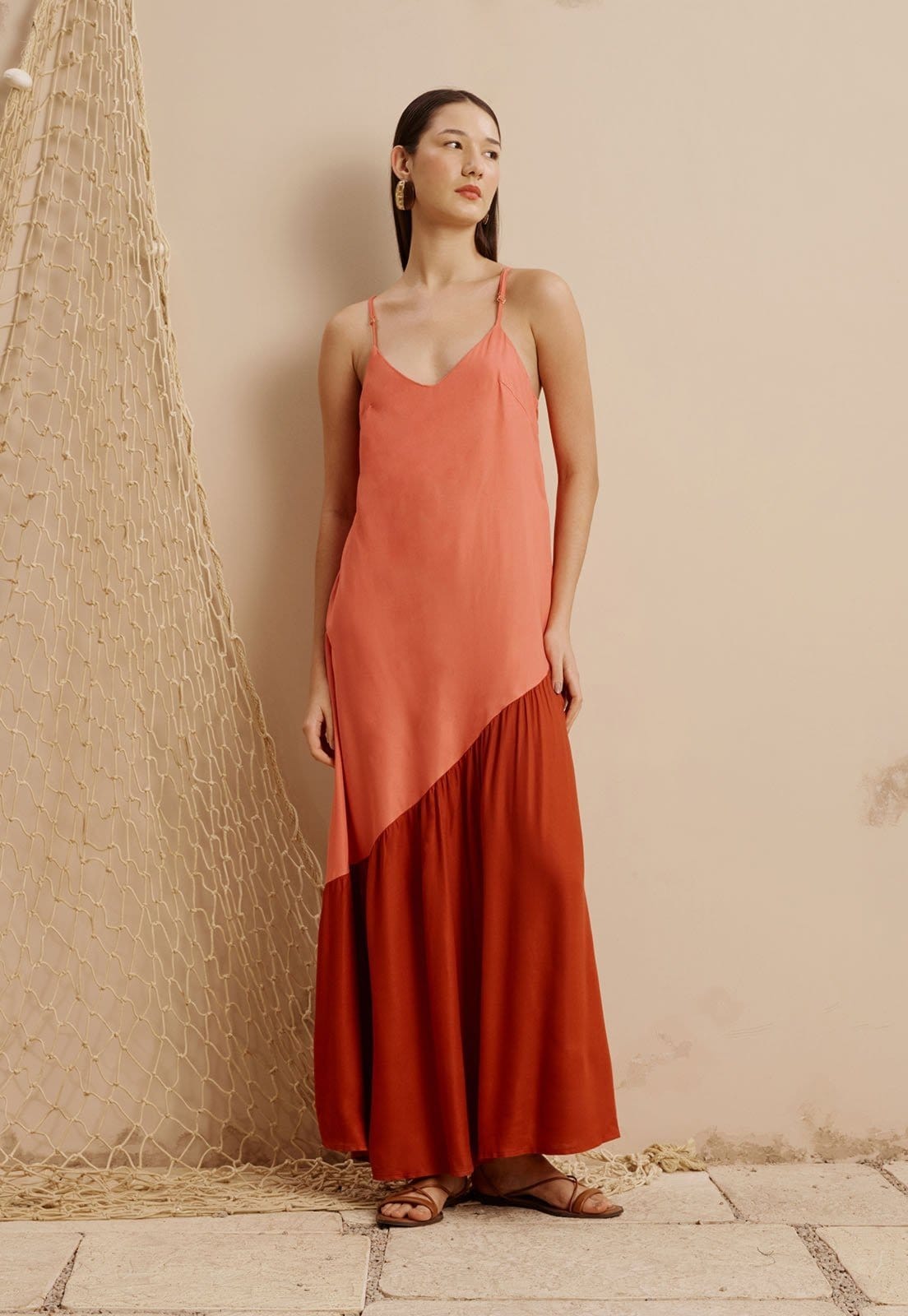 Vestido Longo Guippier Concha Espiral