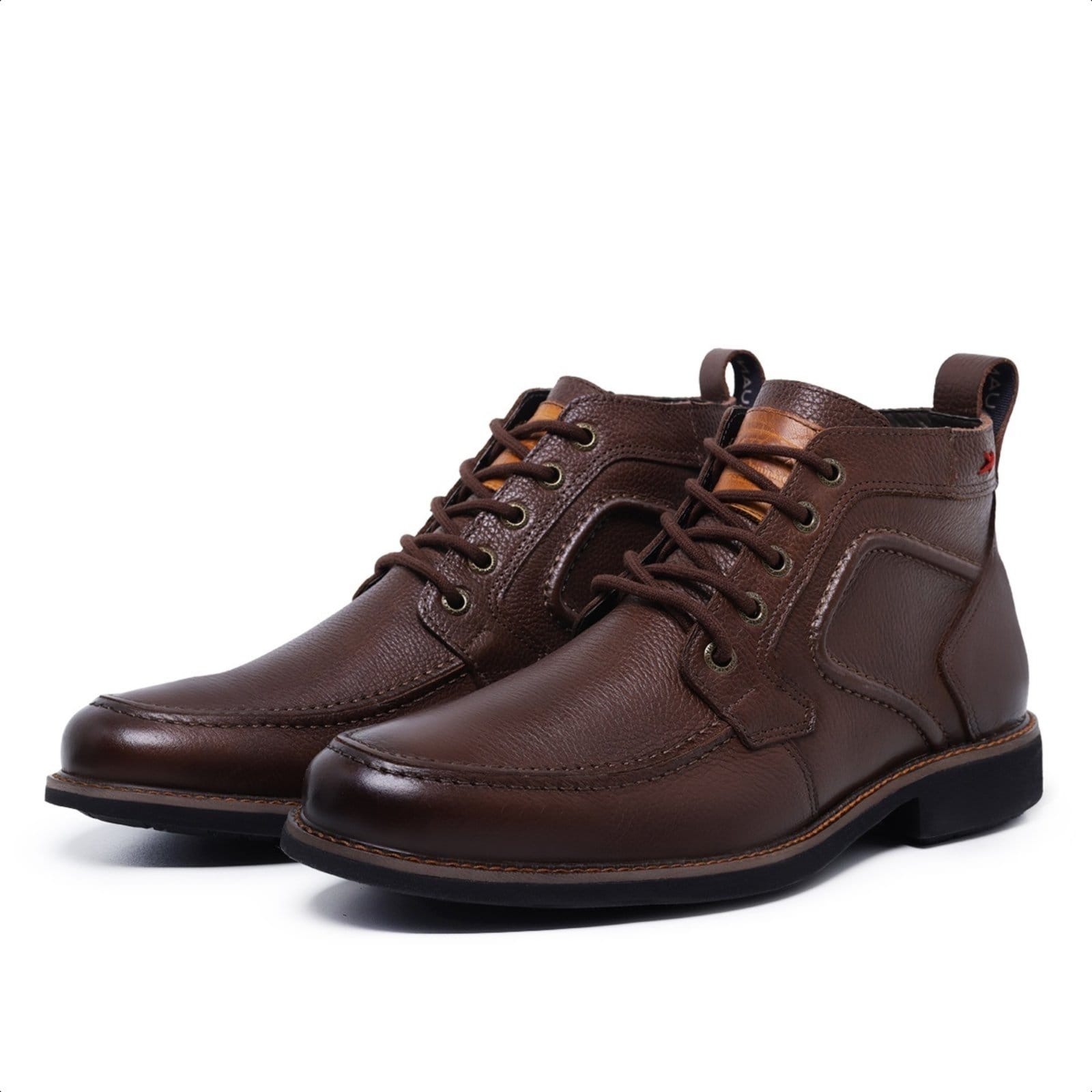 Vista 2 BOTA COTURNO DE COURO MASCULINO, MODELO FLOTER 8100 PROMOÇÁO LIMITADA! Mister Couros café