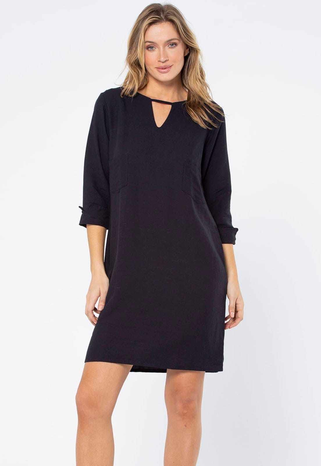 Vestido Chemise Amazonia Vital Curto Viscose Manga 3/4 Dobrada