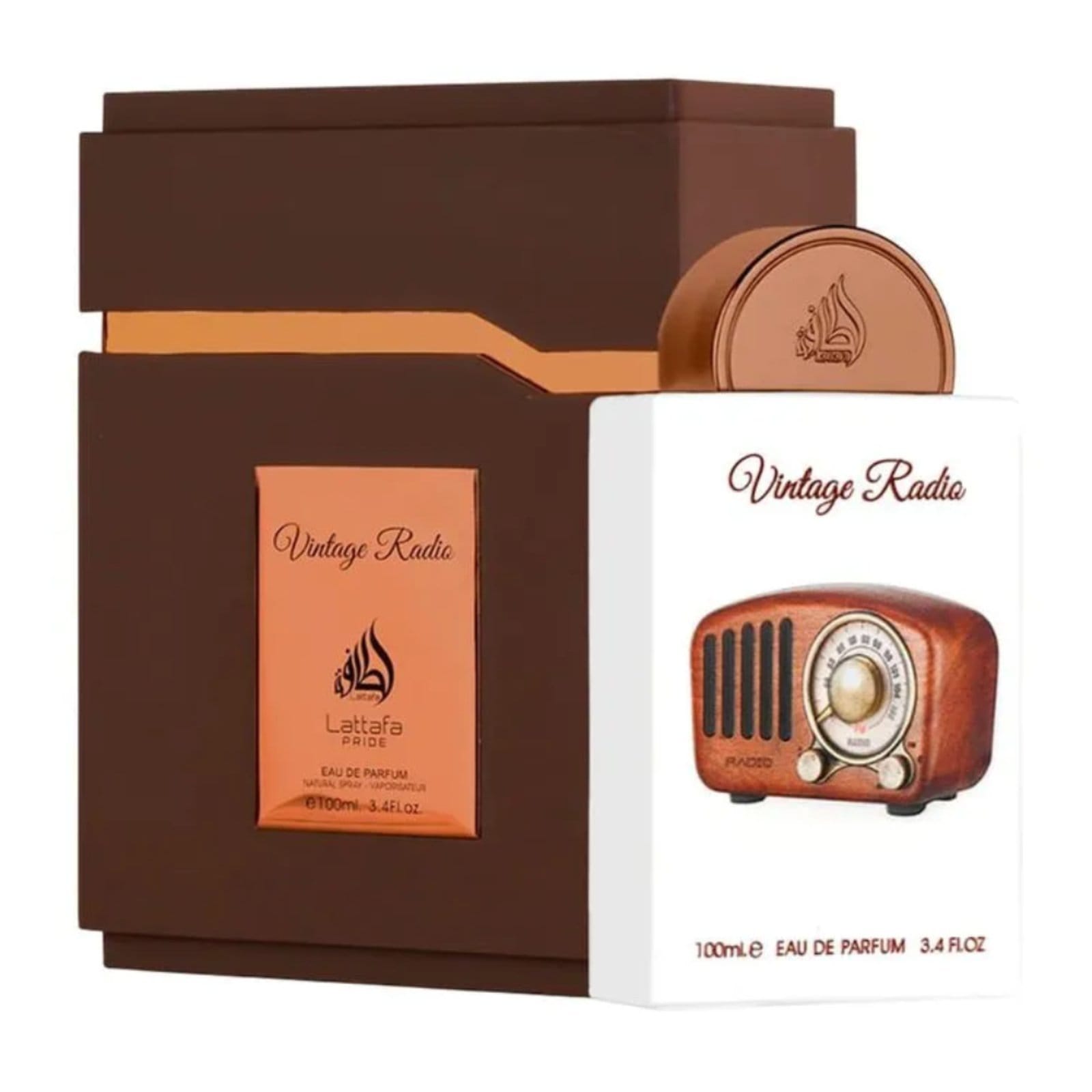 Vista 2 Lattafa Vintage Radio Perfume Unissex Eau de Parfum 100 ml Lattafa incolor