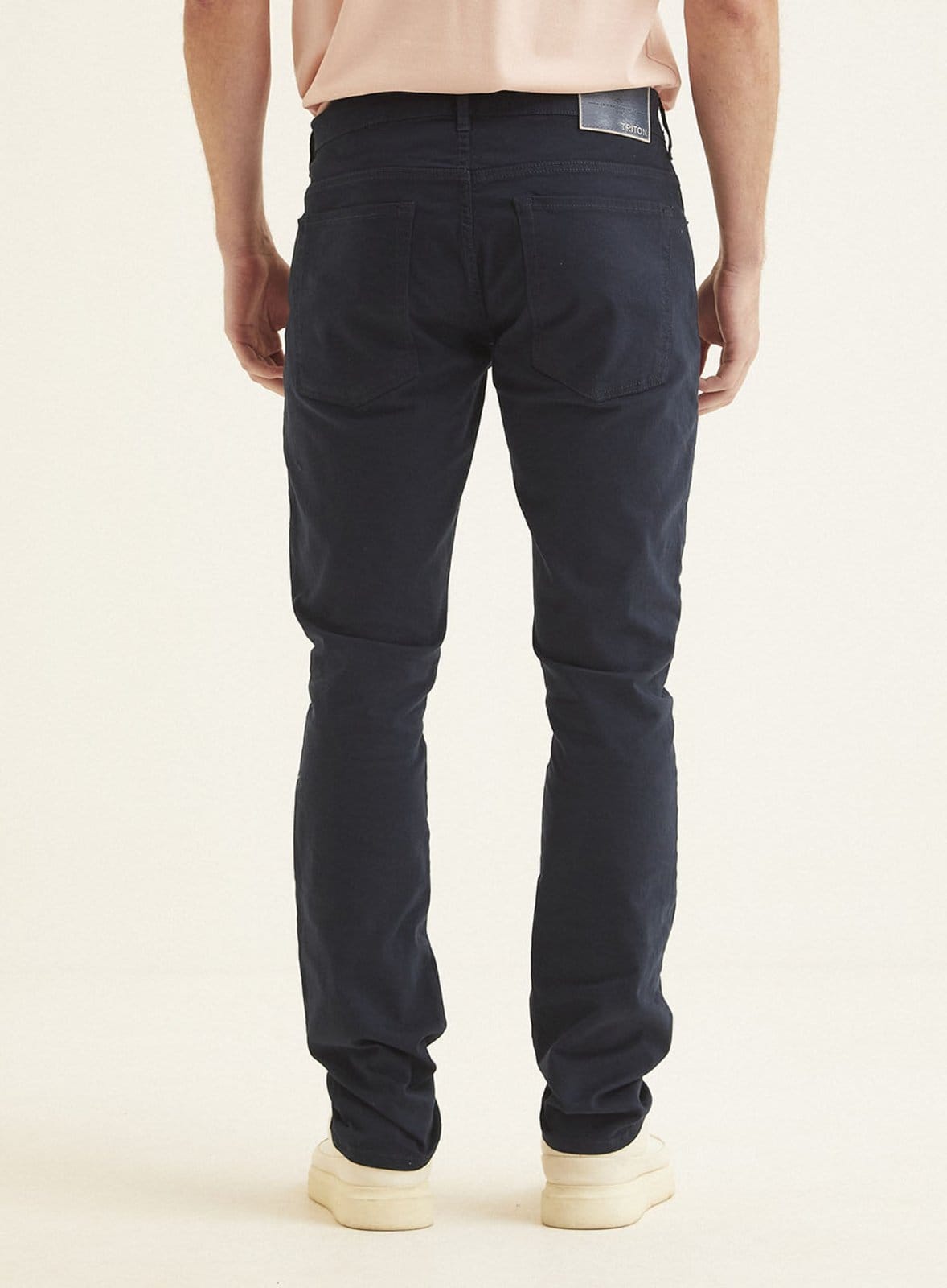 Vista principal Calça Sarja Masculina Gilson Triton Olympic Triton azul