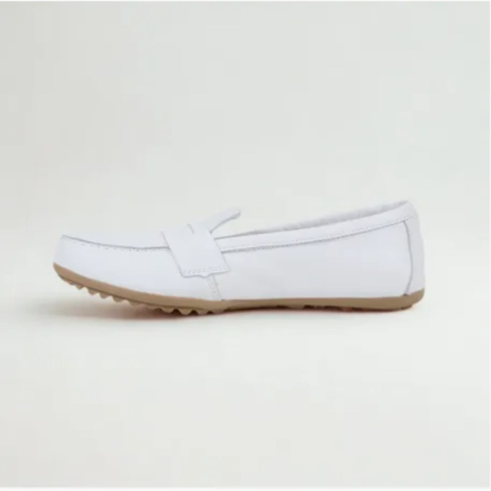 Vista 2 Sapato Mocassim Feminino Casual em Couro Confortável ROMEU E JULIETA SHOES branco