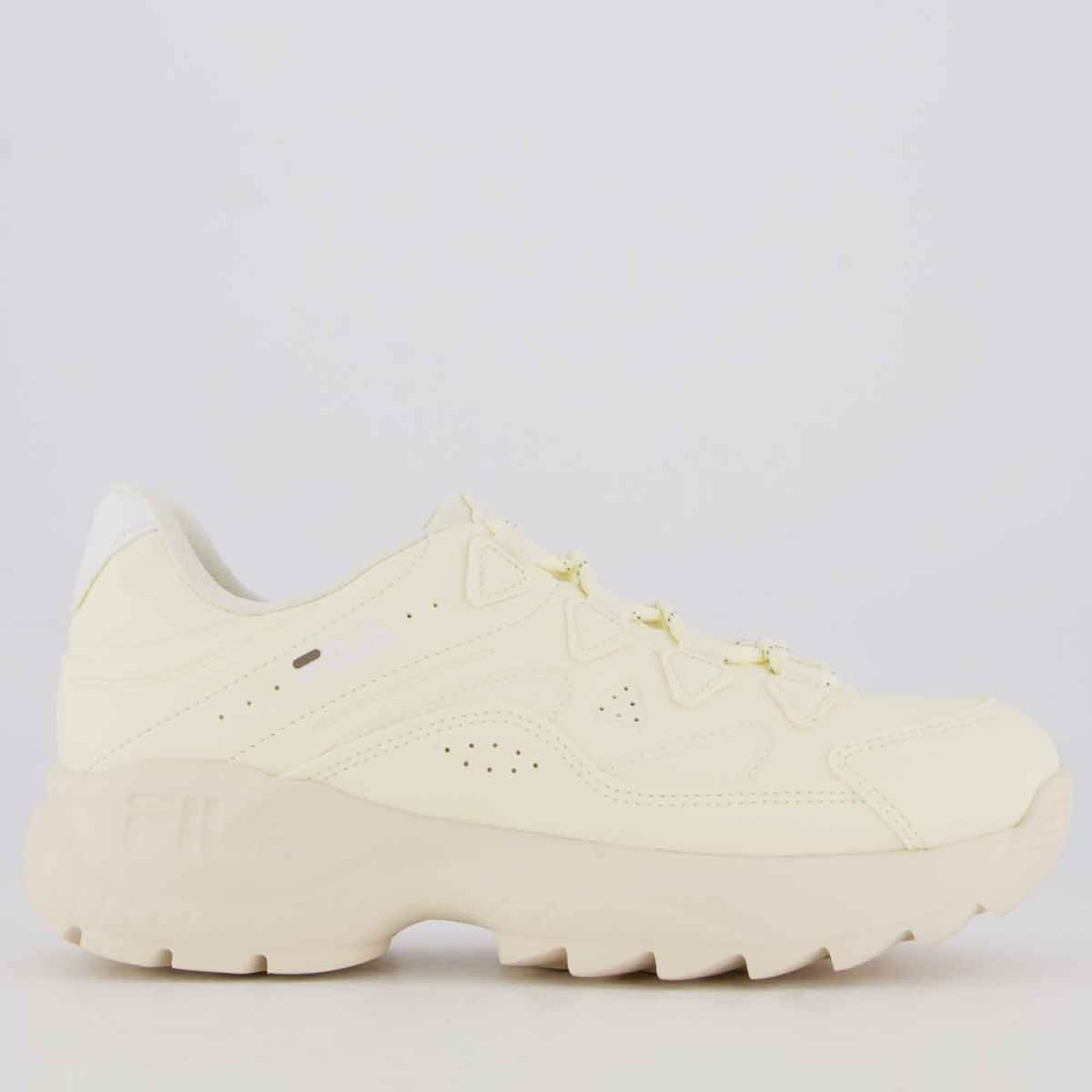 Vista principal Tênis Fila Evolux Feminino Creme e Branco Fila off-white