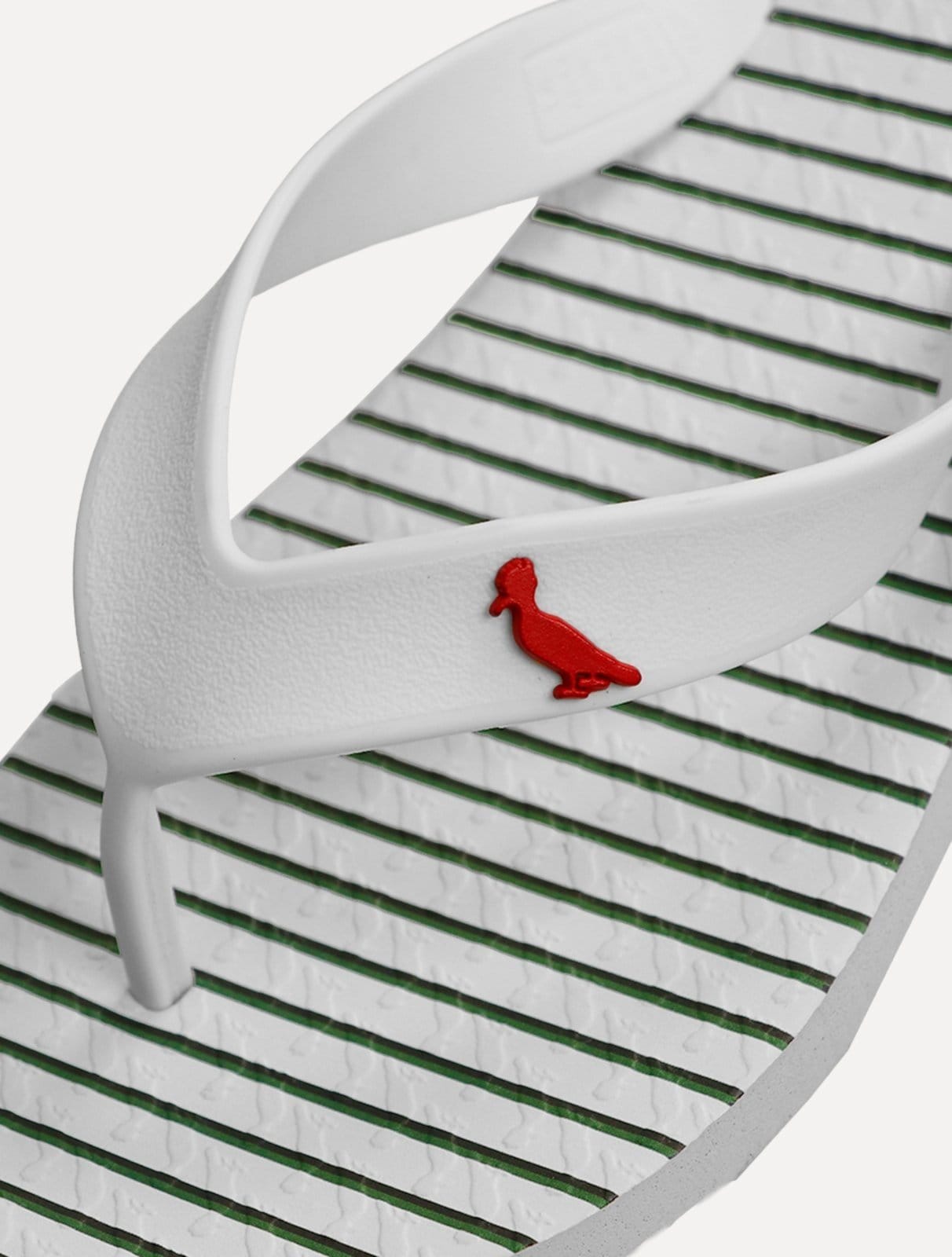Vista 2 Chinelo Reserva Masculino Listrado Bandeira Reserva branco