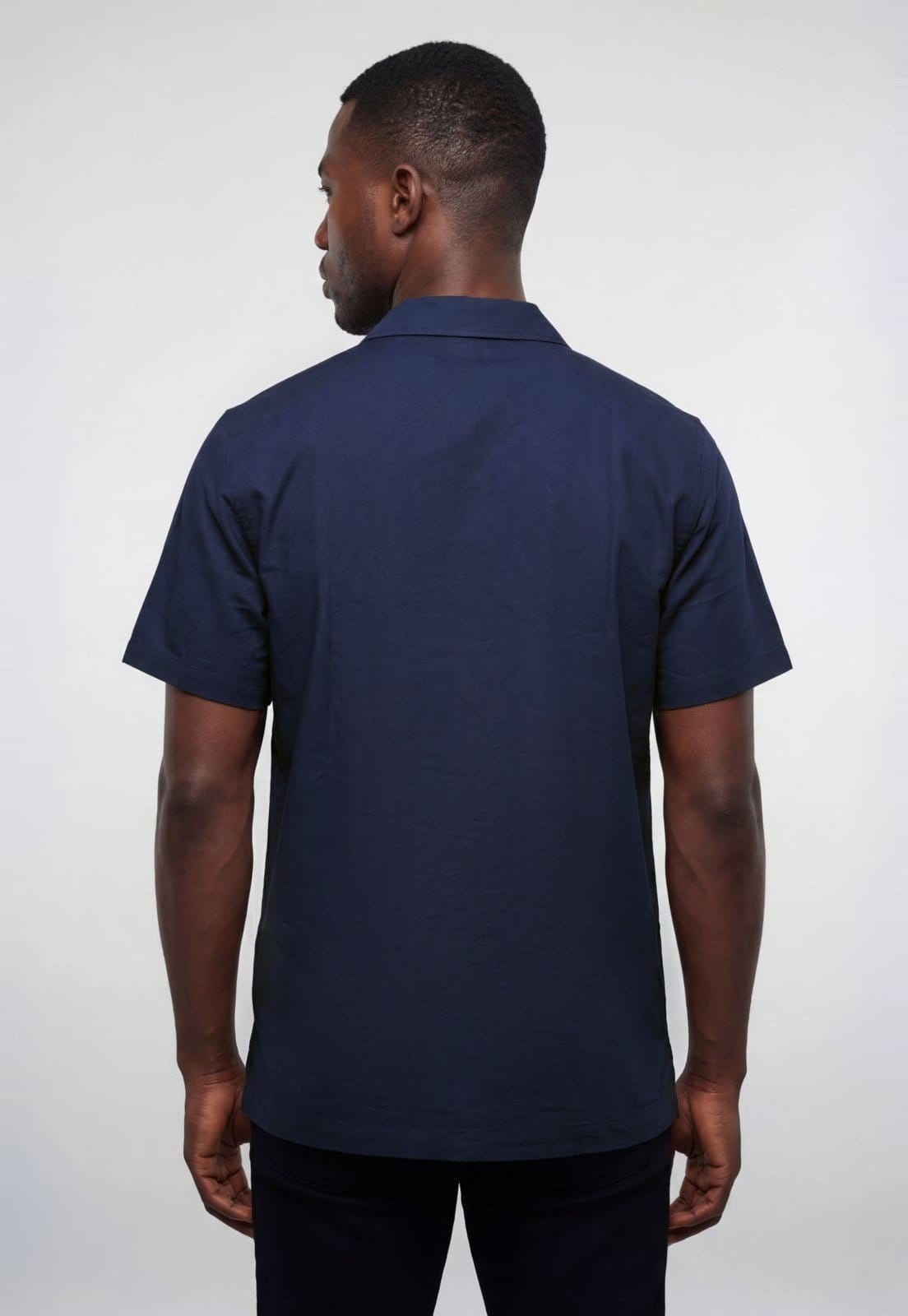 Vista 2 Camisa Masculina Colcci Gola Tradicional Colcci azul marinho