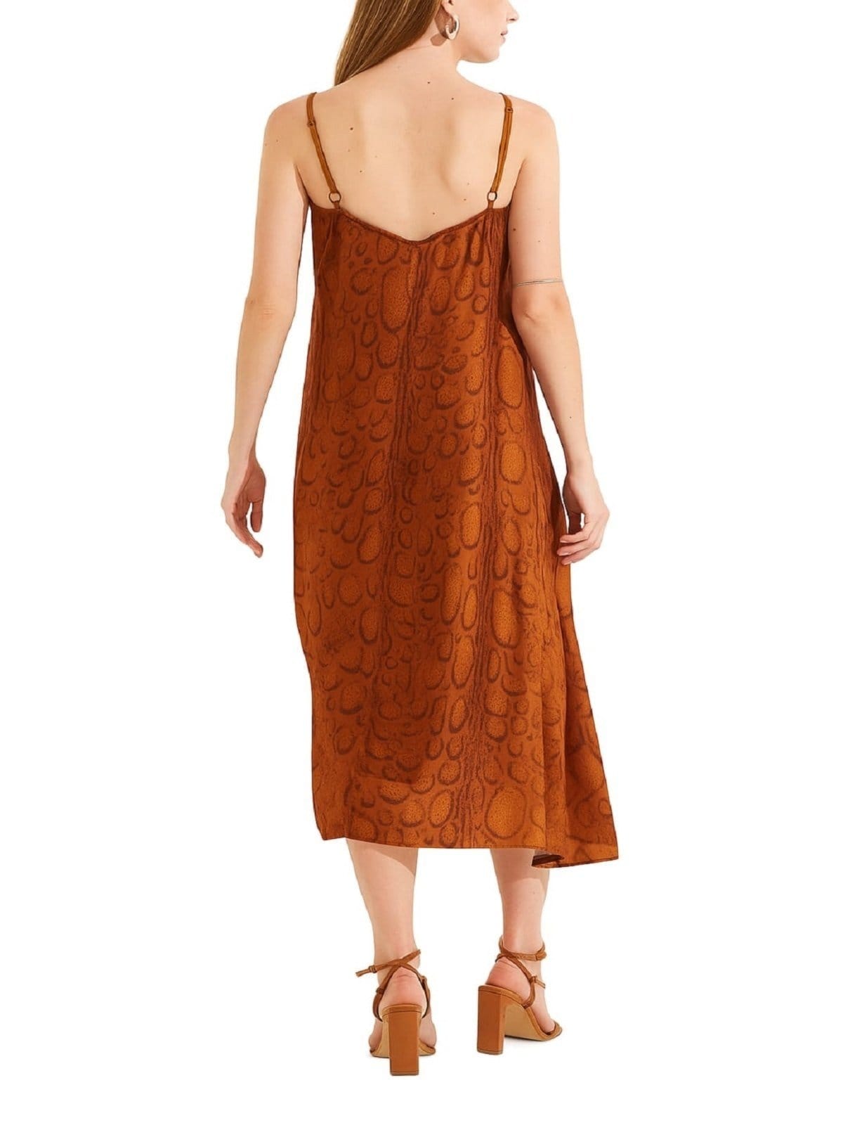 Vista 2 Vestido Estampado Animal Skin Forum marrom