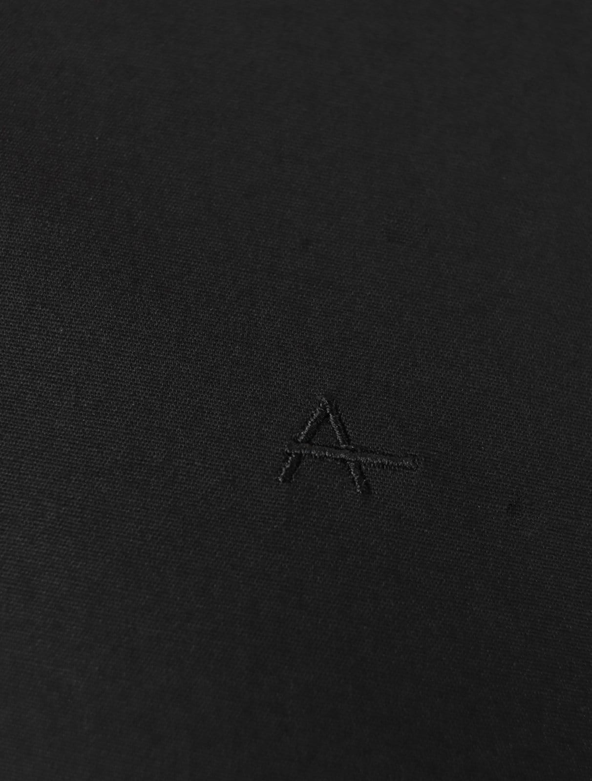 Vista 2 Camisa Aramis Masculina Slim Tricoline Liso Stretch Preta Aramis preto