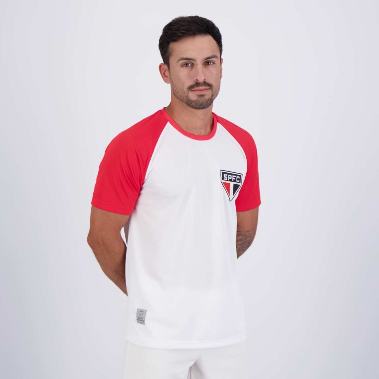Vista 2 Camisa São Paulo Basic Branca Retrômania branco