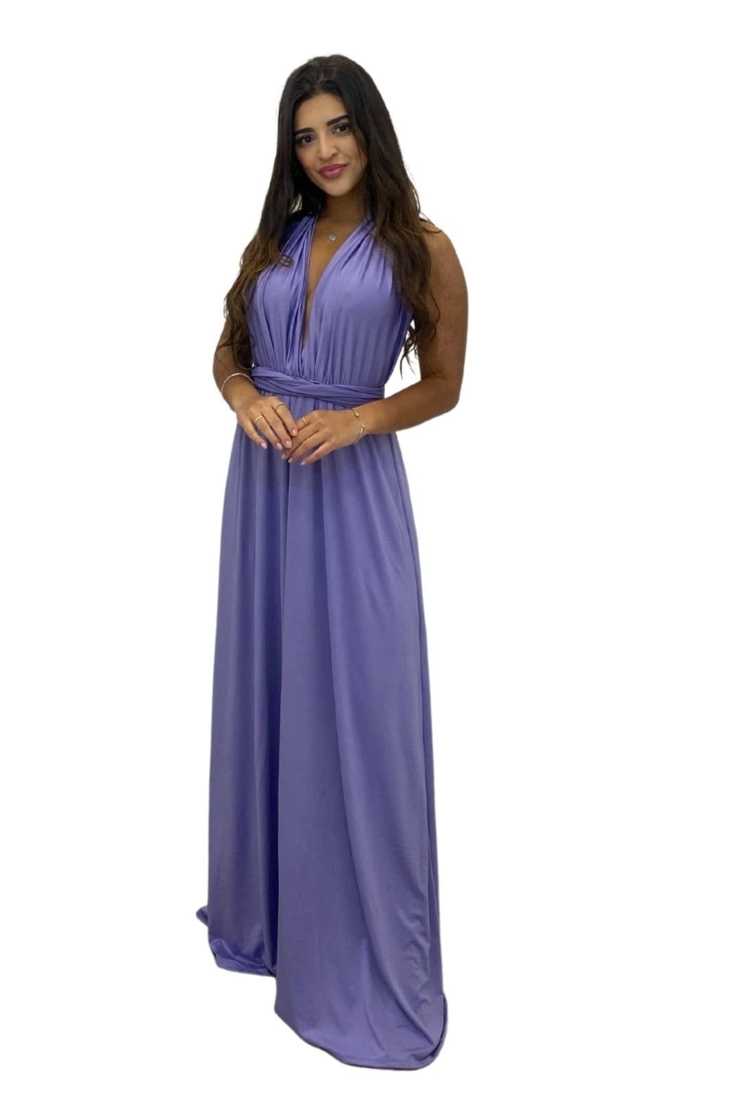 Vista 2 Vestido Madrinhas Casamento Multiformas Longo Cia do Vestido lilás/roxo