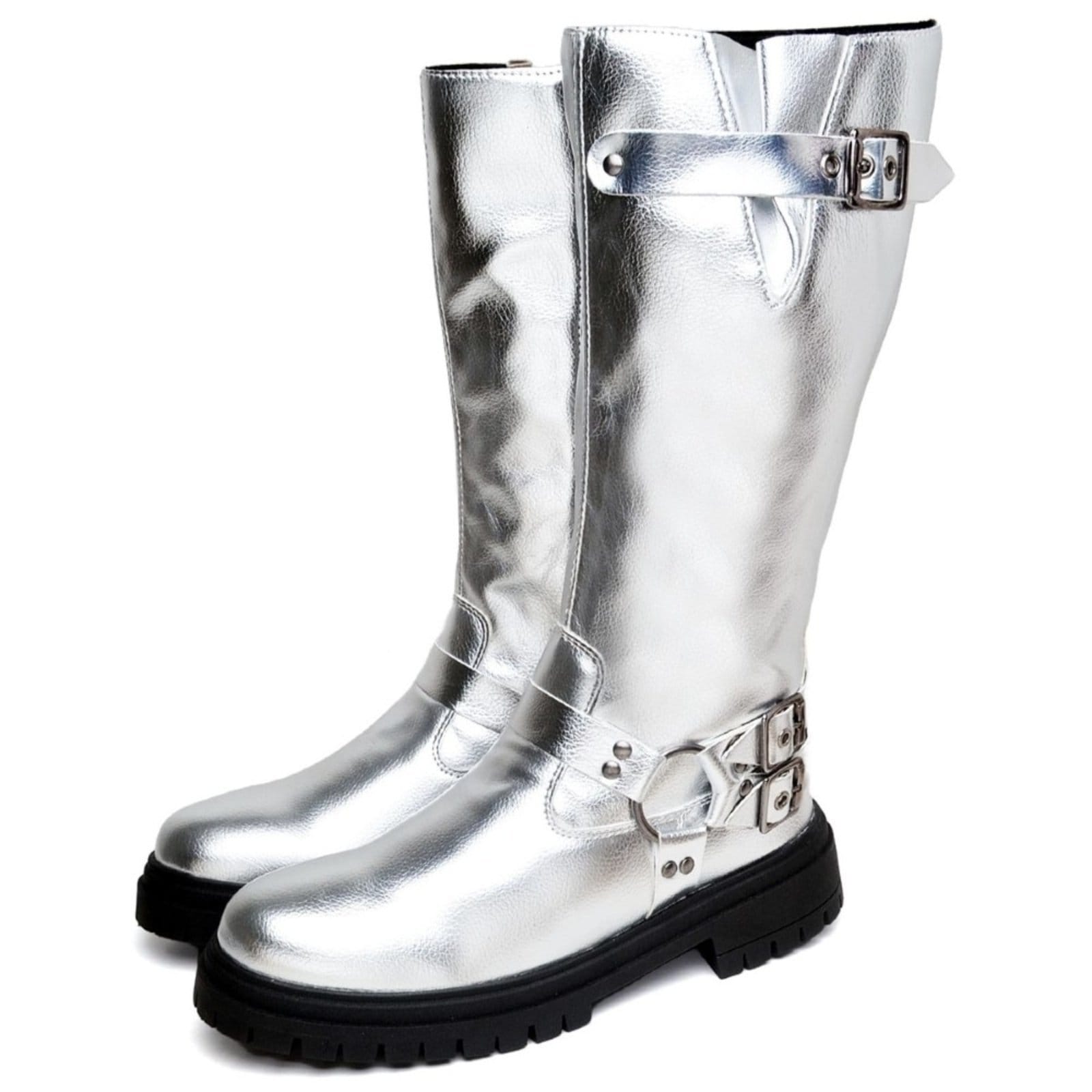 Vista principal Bota Feminina Cano Alto DUBUY 1820FG DUBUY prata