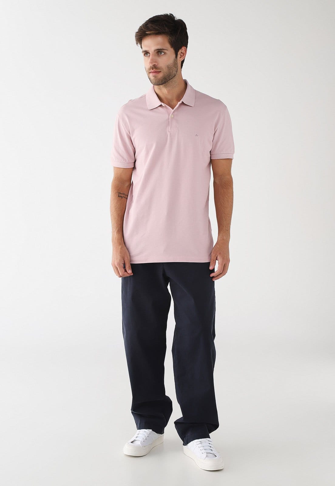 Vista 2 Polo Masculina Aramis Clássica Claro Aramis rosa