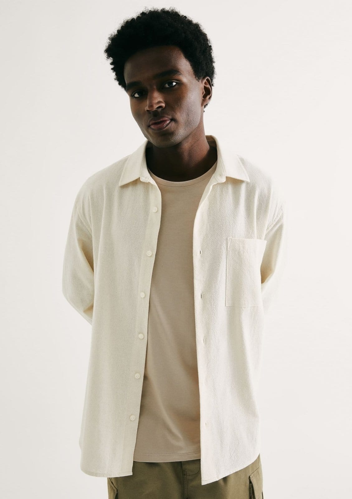 Camisa Masculina Comfort Texturizada