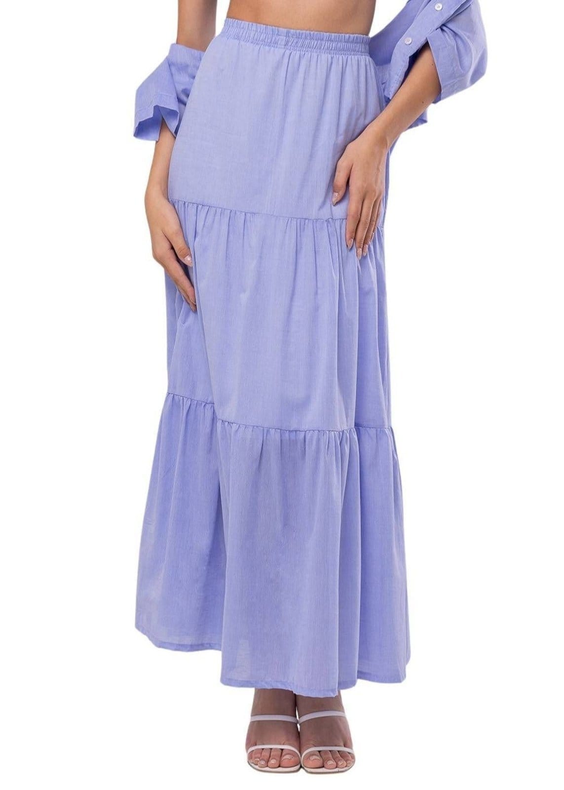 Vista principal Saia Midi Sawary Mare - 279720 Sawary azul