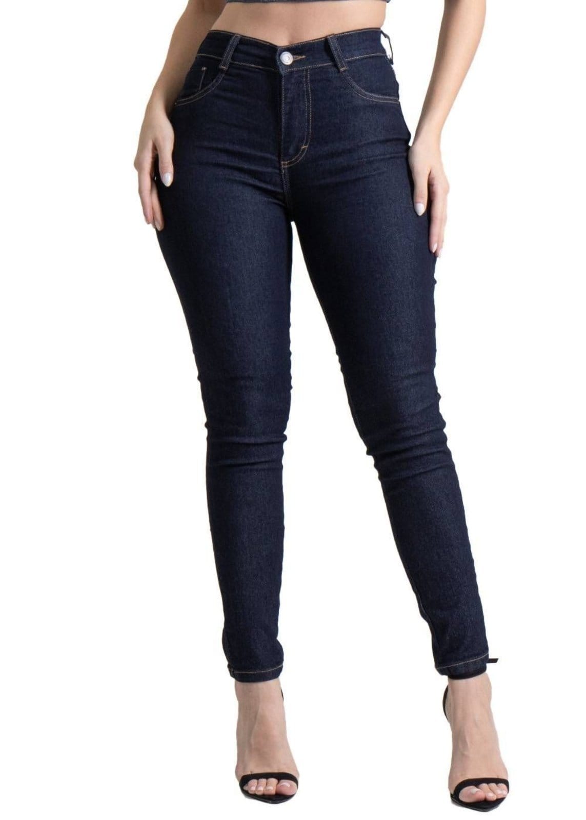 Vista principal Calça Sawary Jeans Feminina Cigarrete - 266150 Sawary azul