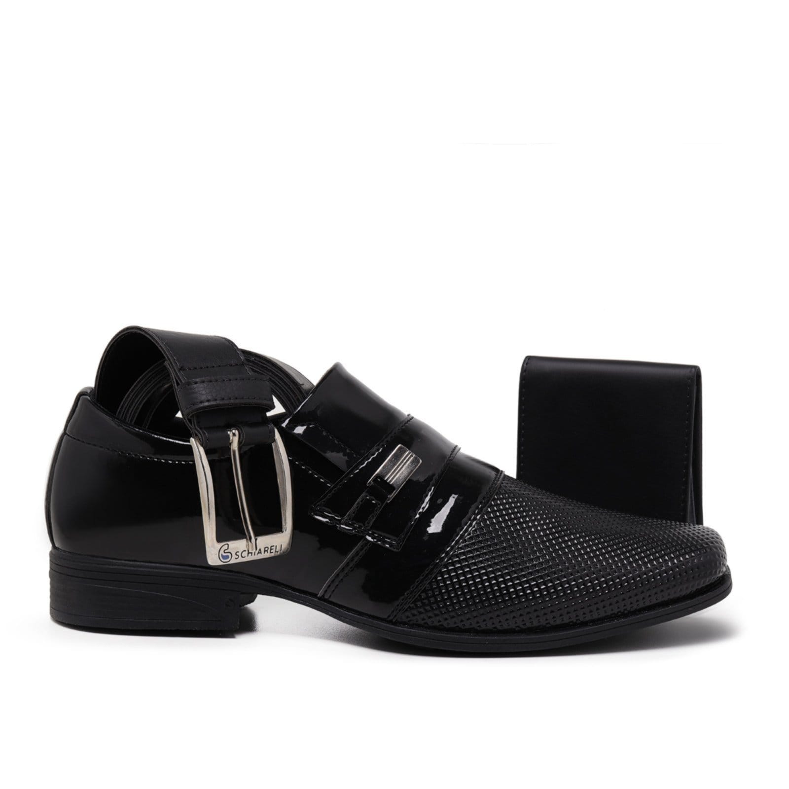 Kit Sapato Social Masculino Com Cinto e Carteira Trabalhar Sair Festa Garçom Schiareli 738