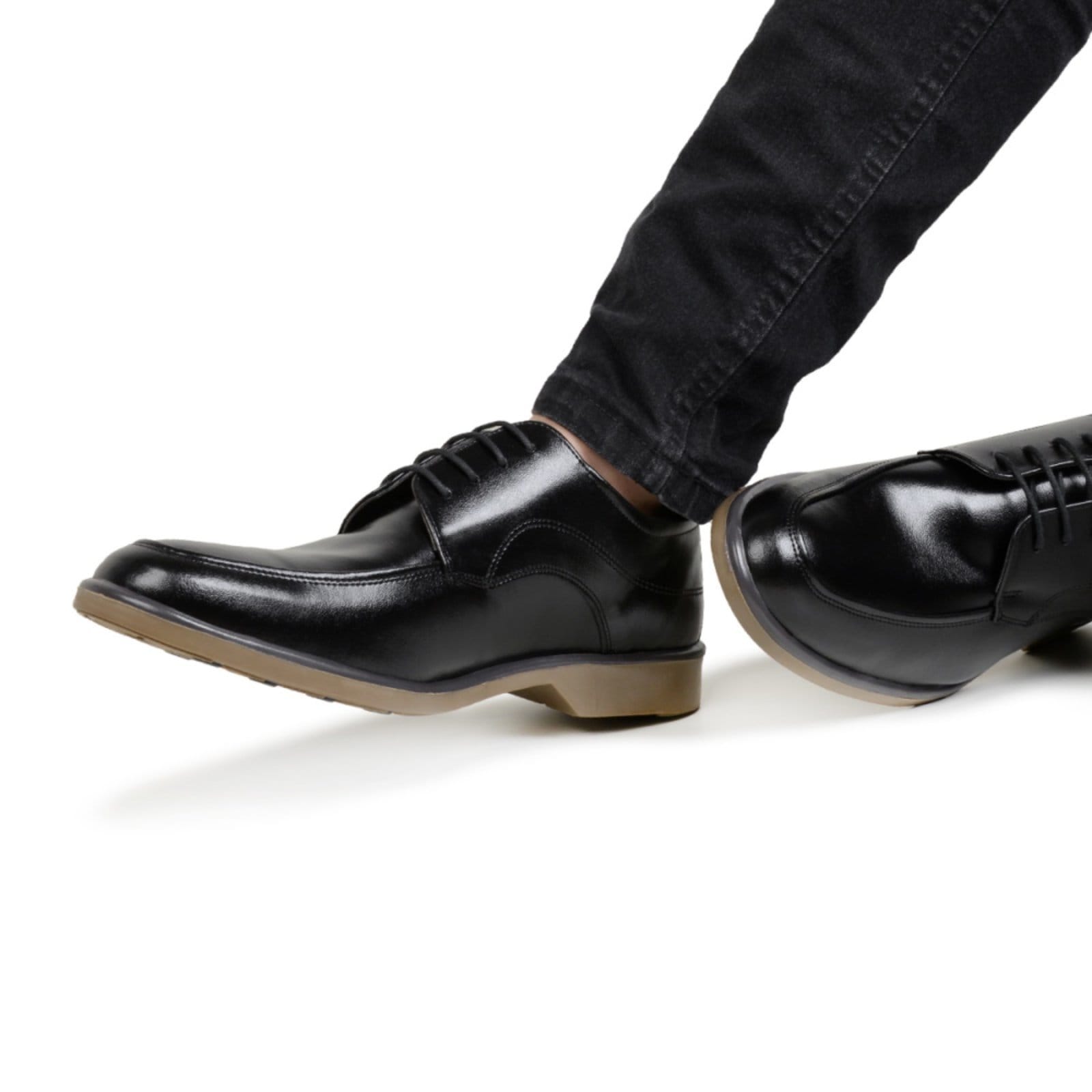 Kit Sapato Social Casual Masculino Solado Bicolor com Cinto Social Dupla Face - 2