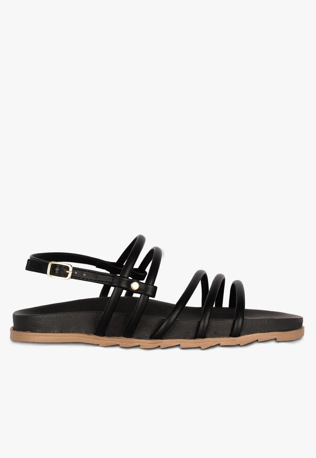 Sandália Feminina Flat Papete Rasteira Moda Sintético Festa Tiras