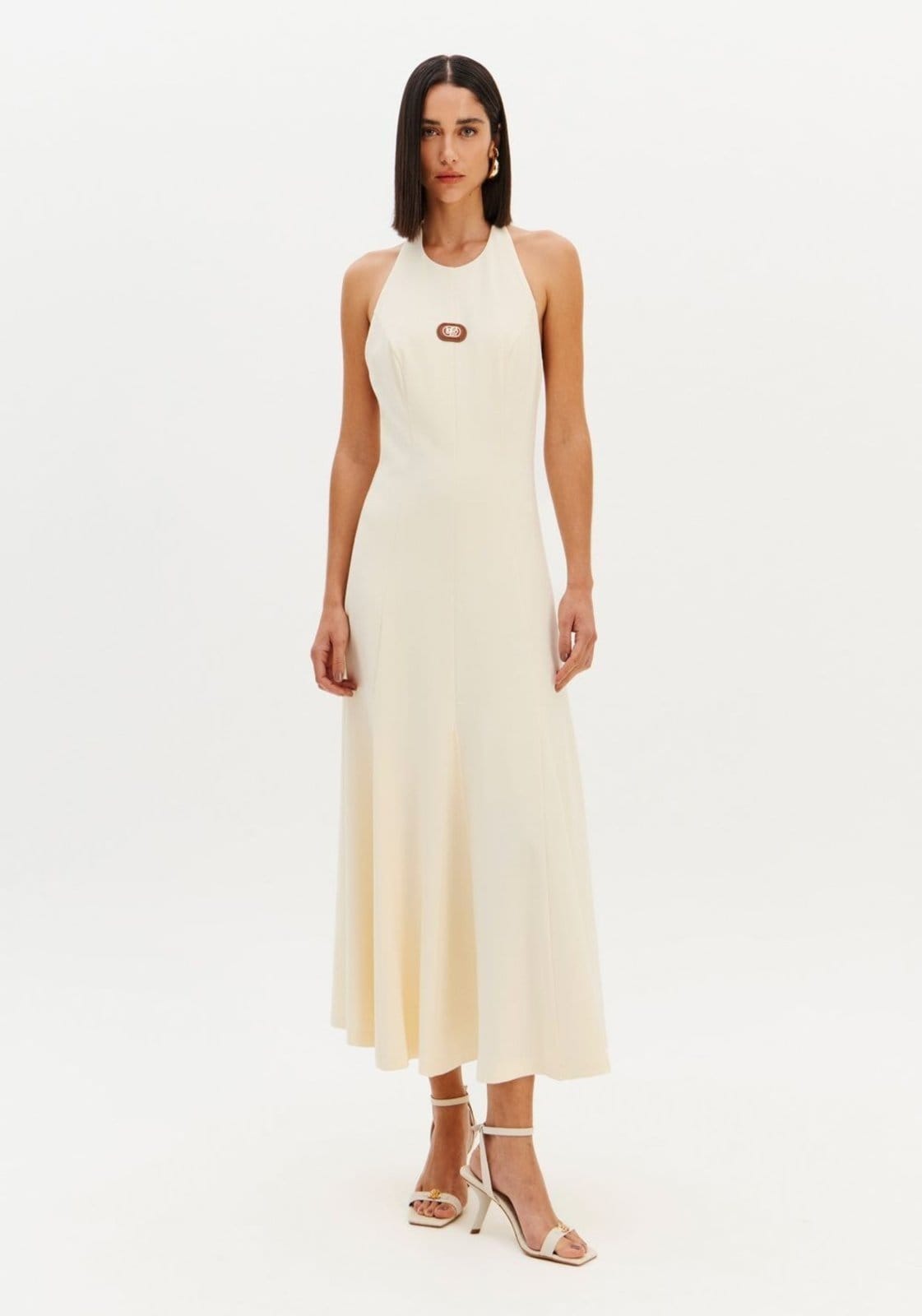 Vista principal Vestido Super Midi Frente Única Sport Easy bege