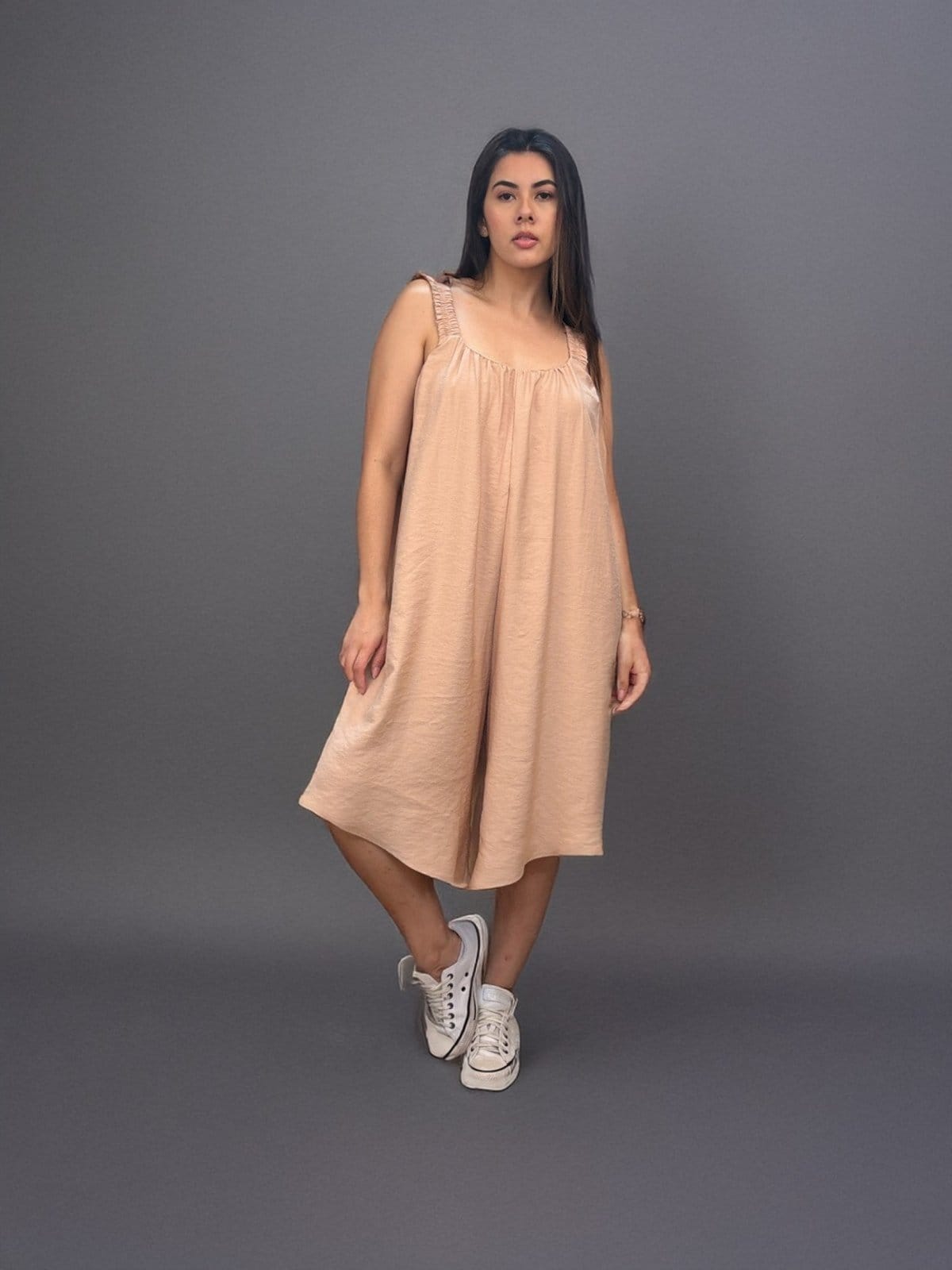 Vista 2 Macacão Pantacourt Curto Amazonia Vital bege