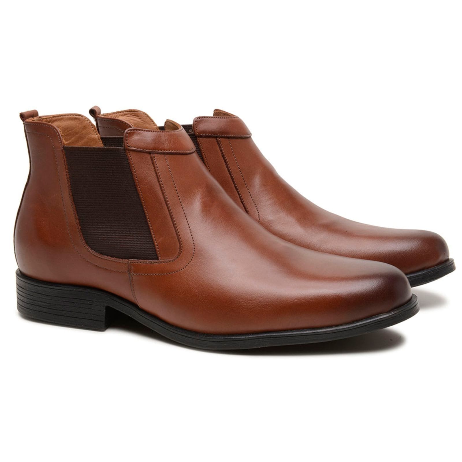 Bota Social Casual Masculina Anna Andrade Cano Baixo Elástico Elegante Conforto Trabalho