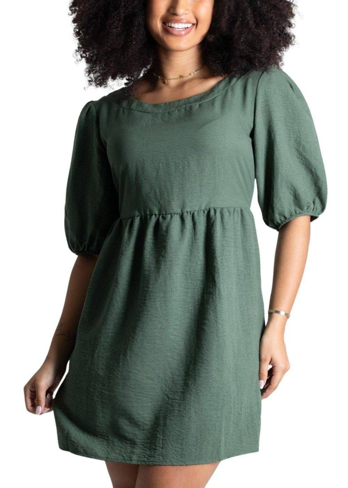 Vista principal Vestido Sawary Ferrugem - 277977 Sawary verde