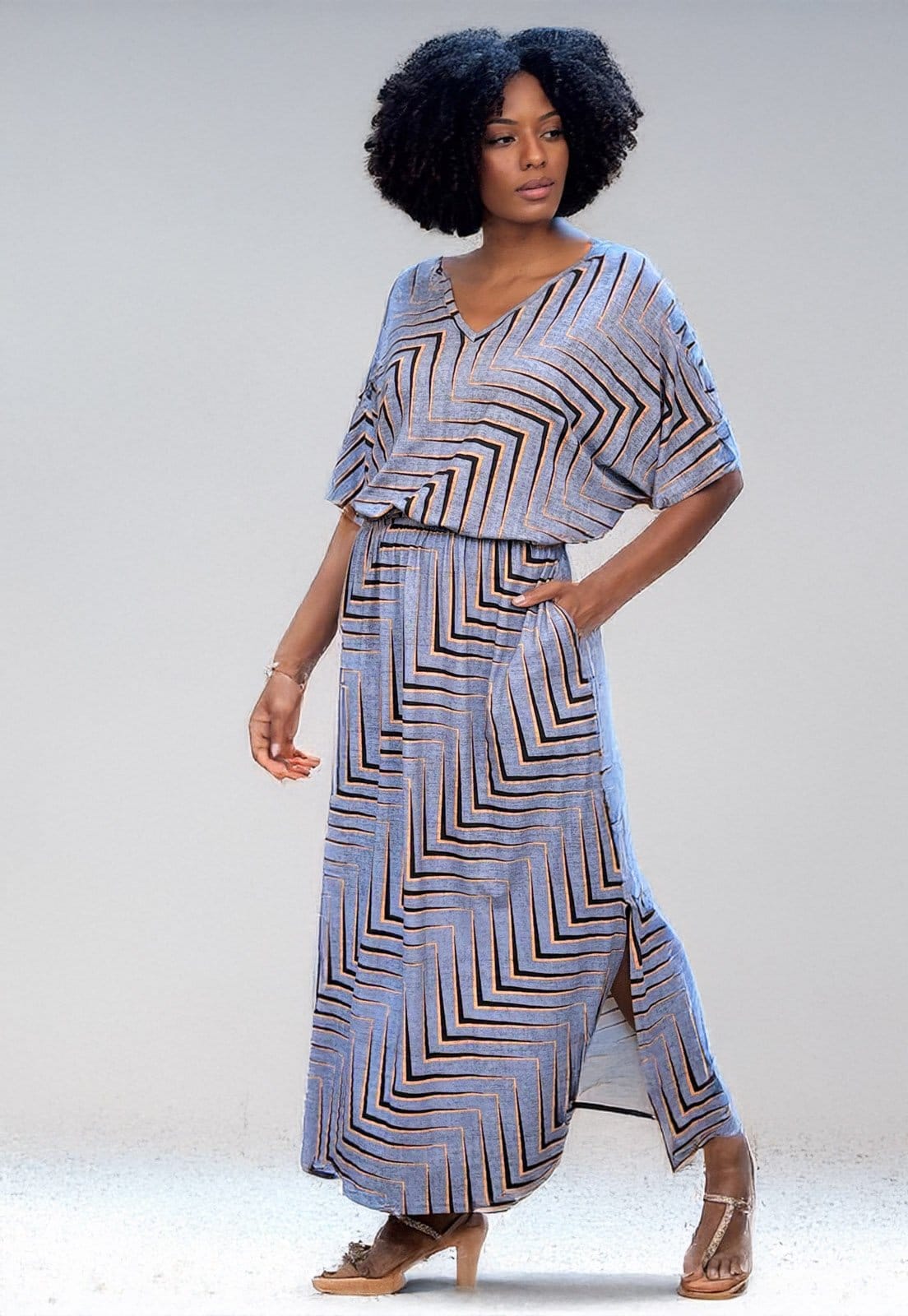 Vestido Longo Plano Estampa Murici