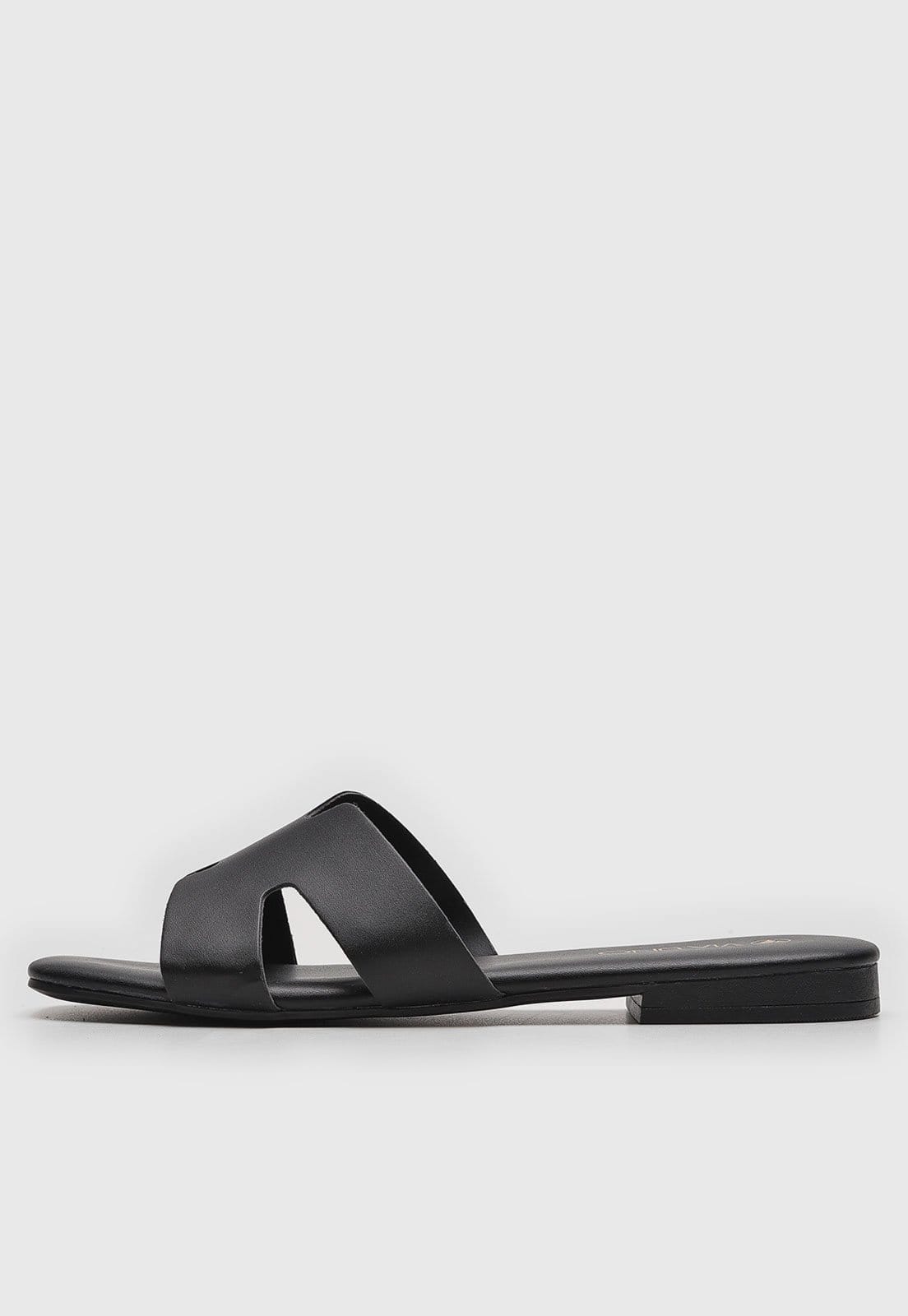 Rasteirinha Via Uno Lisa Preta