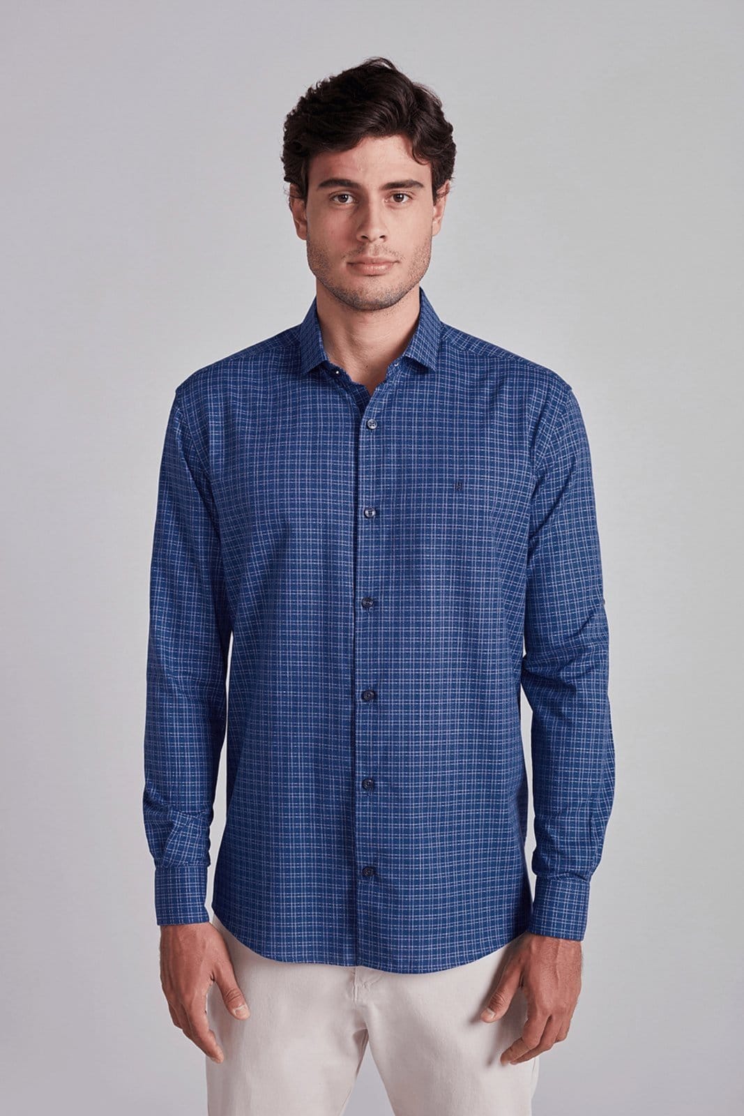HIGHSTIL Camisa Algodão Egípcio Comfort Listrada Médio