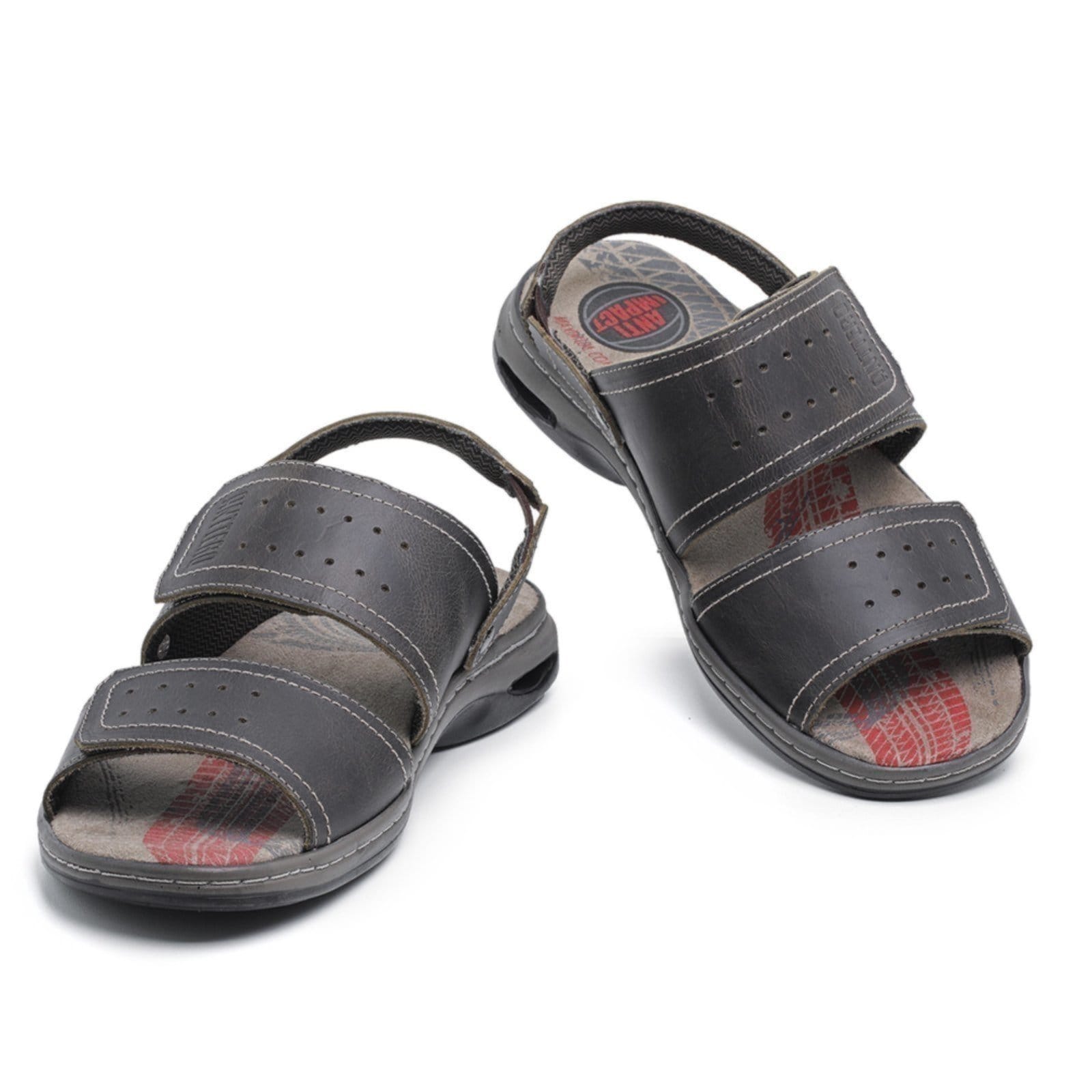 Vista 2 Sandália Conforto Centuria Couro Oliva Centuria Calçados verde oliva