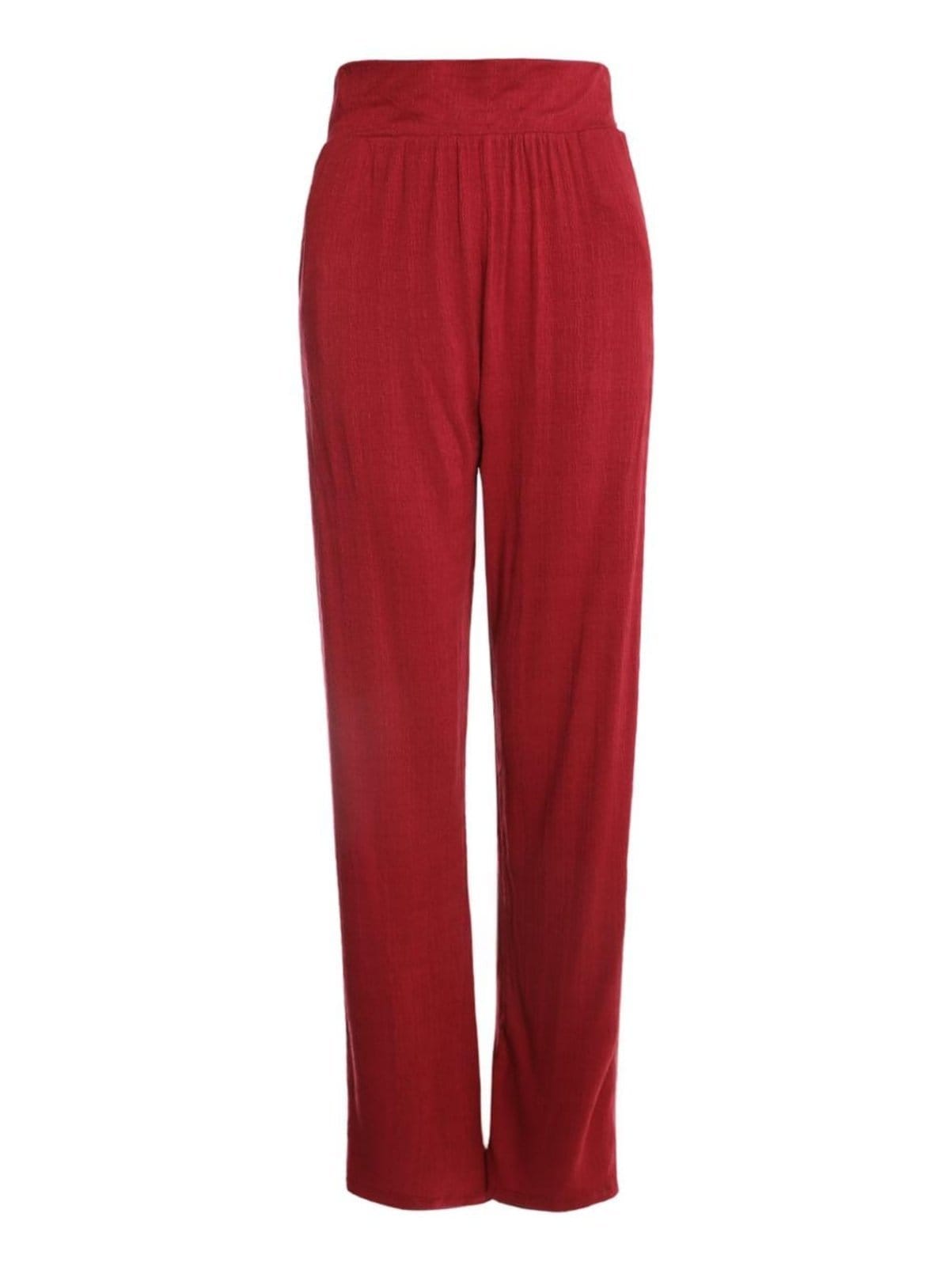 Calça Malha Wide Leg Autentique Feminina VINHO