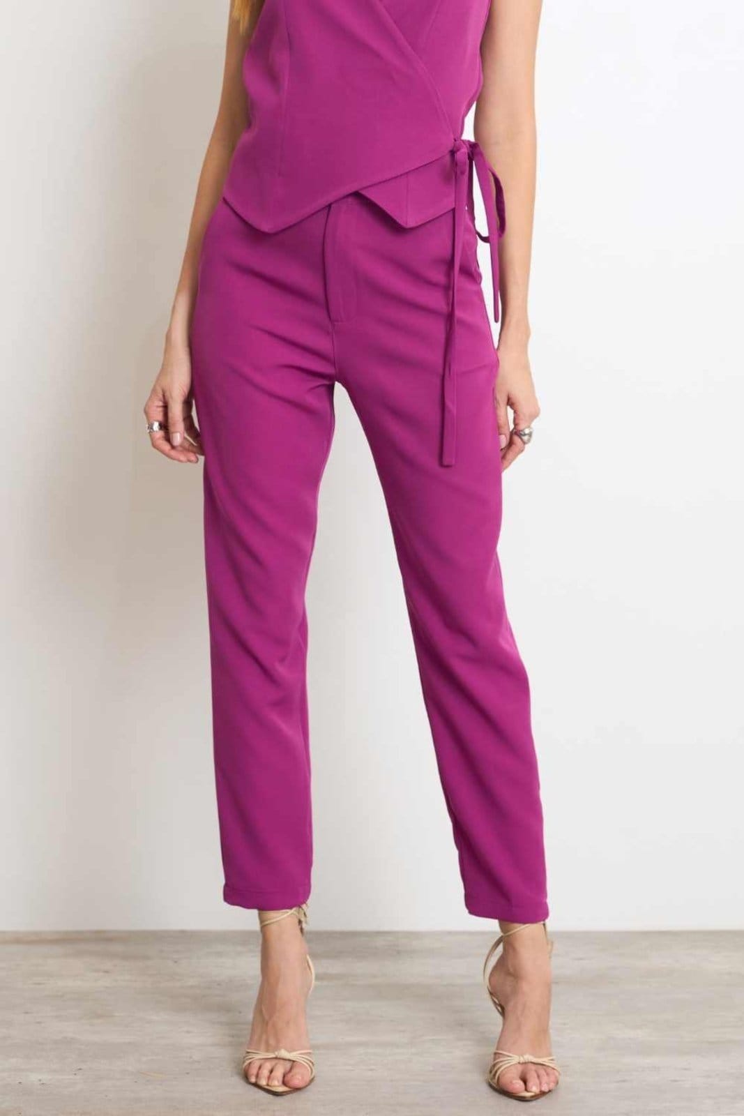 Calça Vanibele Alfaiataria Fúcsia