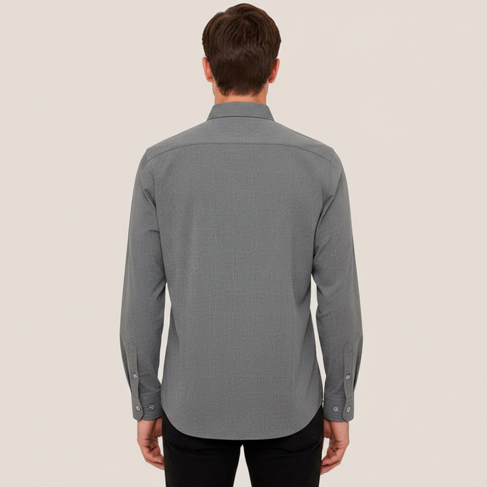 Vista 2 Camisa Dudalina Slim Ou26 Masculino Dudalina preto