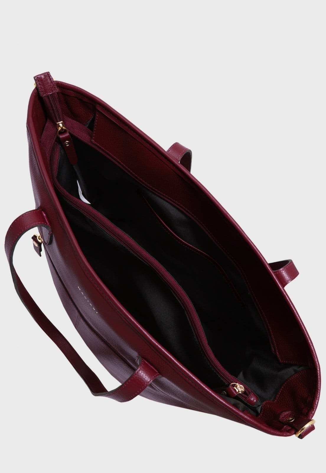 Vista 2 Bolsa Transversal Couro Mariart Papaya Rubi Mariart bordô