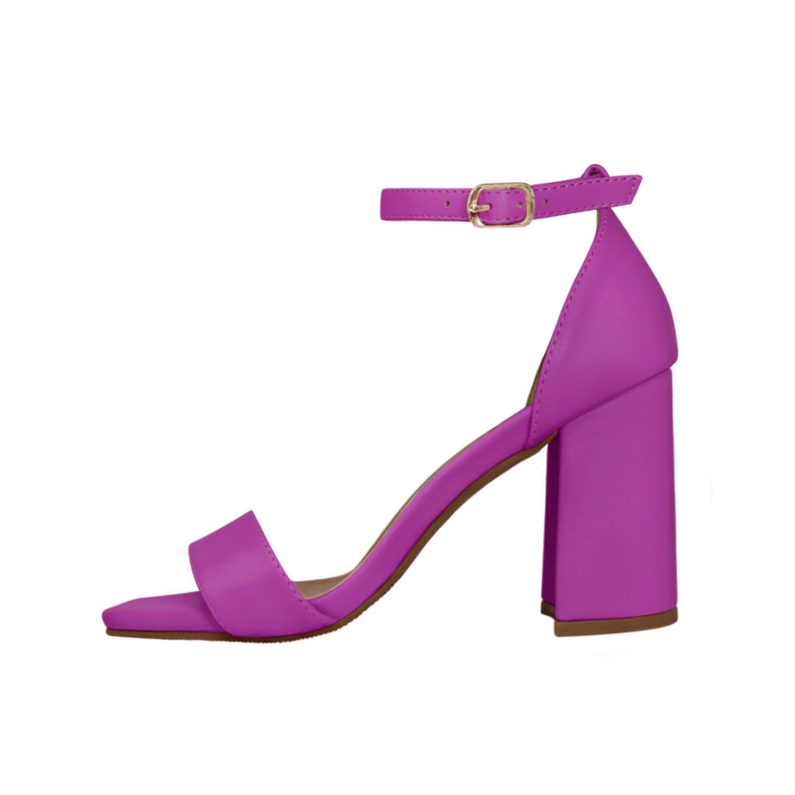 Vista 2 Sandália Salto Alto Grosso Luiza Sobreira Roxa Mod. 2163 Luiza Sobreira roxo