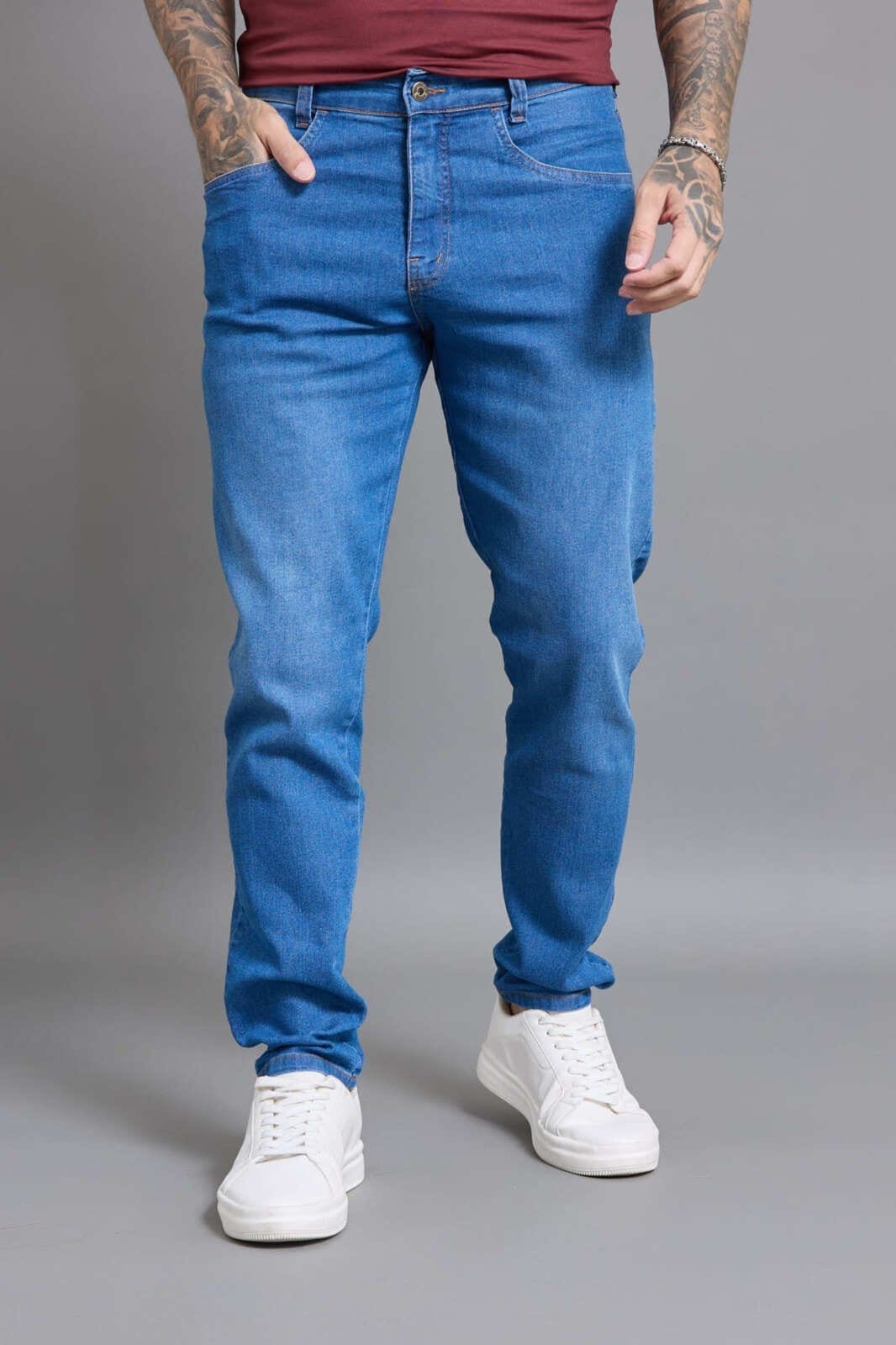 Calça Jeans Masculina Slim Lavagem Média Lemier Collection