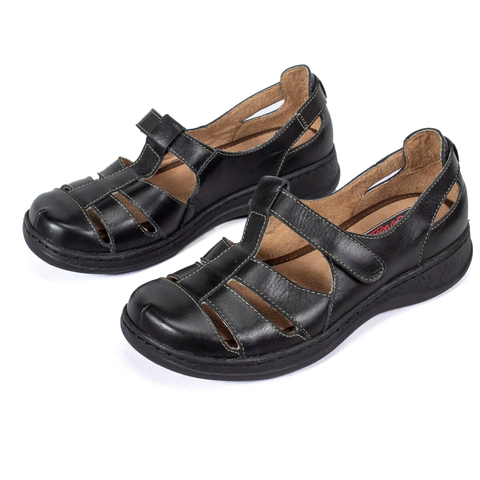 Vista 2 Sandália Baixa Conforto Serella Retrô Isa 7076 Serella preto