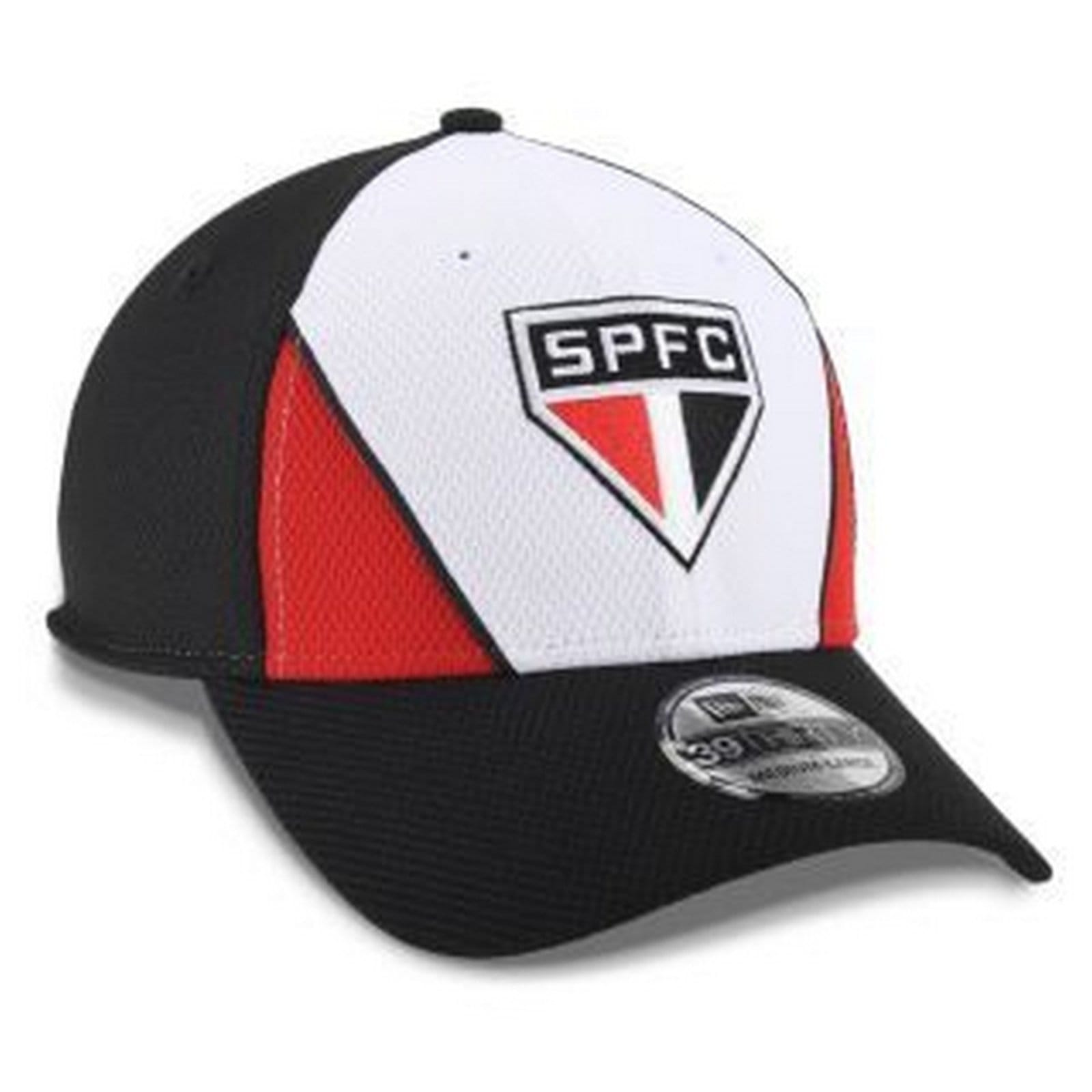 Vista 2 Boné New Era 39thirty São Paulo Preto new era branco