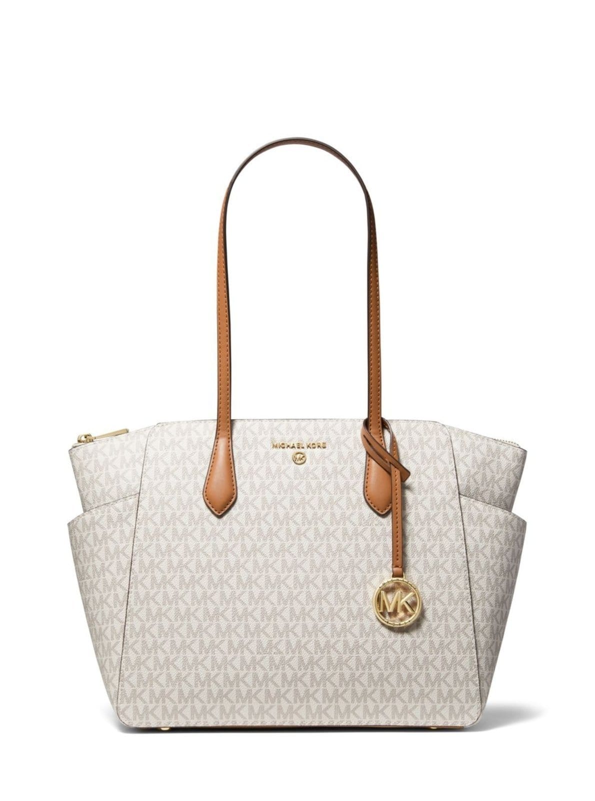 Vista principal Bolsa Tote Marilyn Logo Média 30S2g6at2b149 Michael Kors branco
