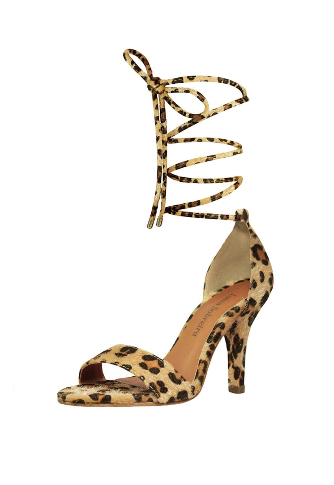 Vista 2 Sandália Troca Tira Salto Alto Luiza Sobreira Onça Mod. 525-2 Luiza Sobreira bege